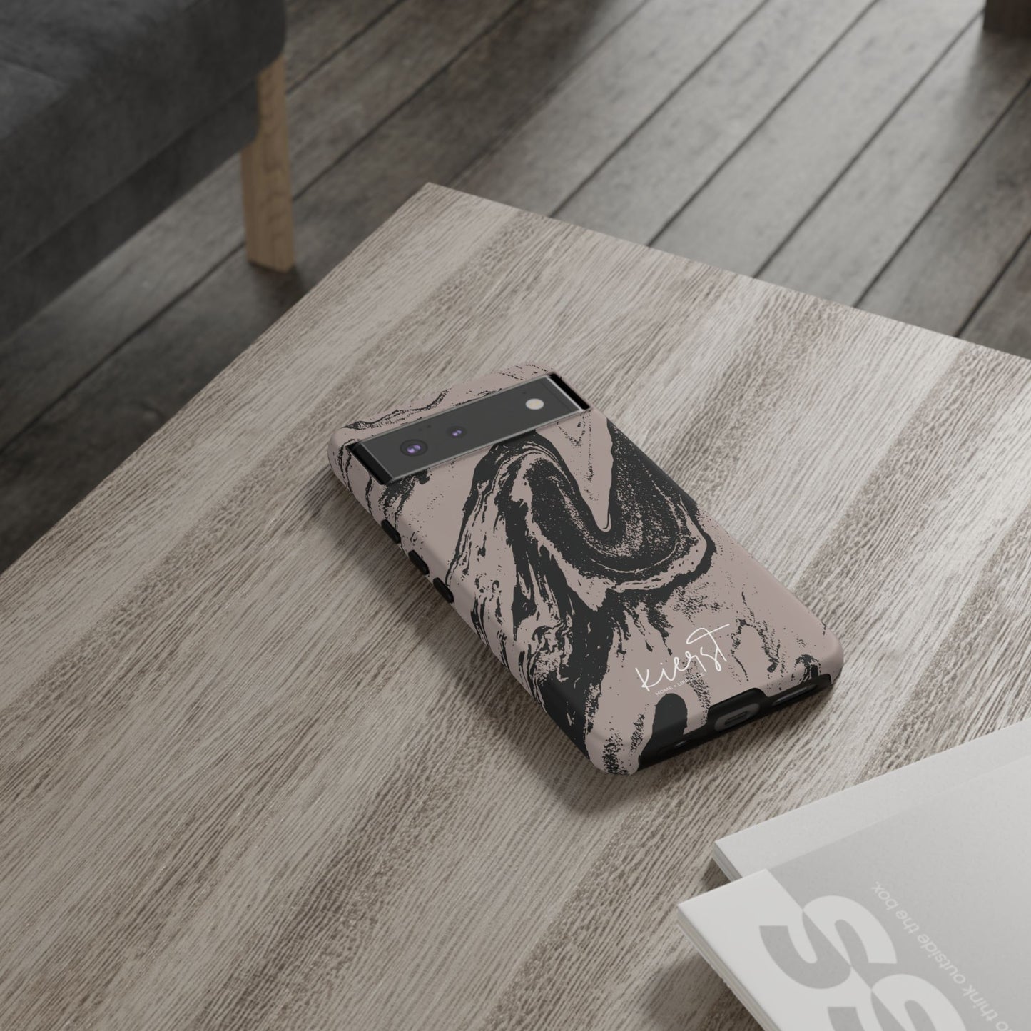 Taupe and Black Marble Google Pixel Phone Case | Artistic, Durable Protection For Your Pixel