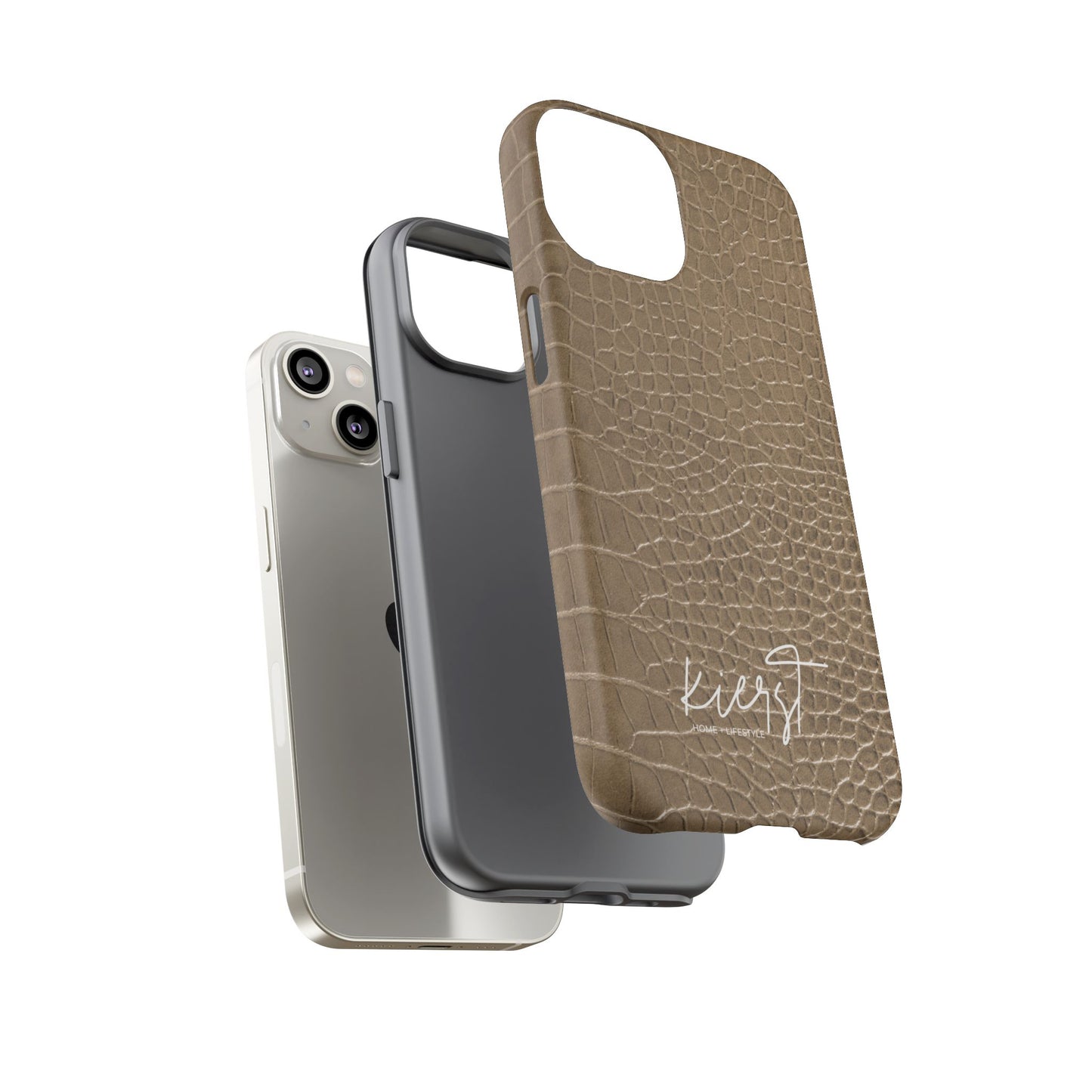 Tan Alligator Print iPhone Case | Elevated texture meets everyday ease