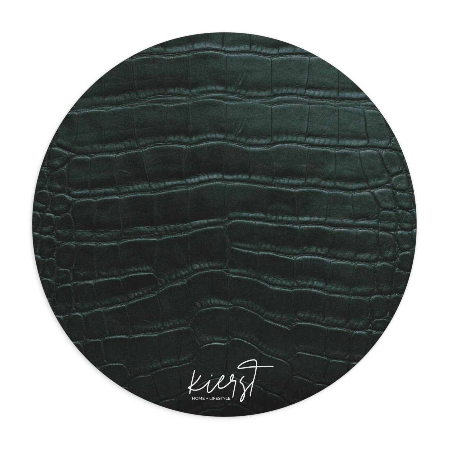 Luxurious Leather-Look Mouse Pad - Stylish Desk Accessory for Home and Office Emerald Crocodile
