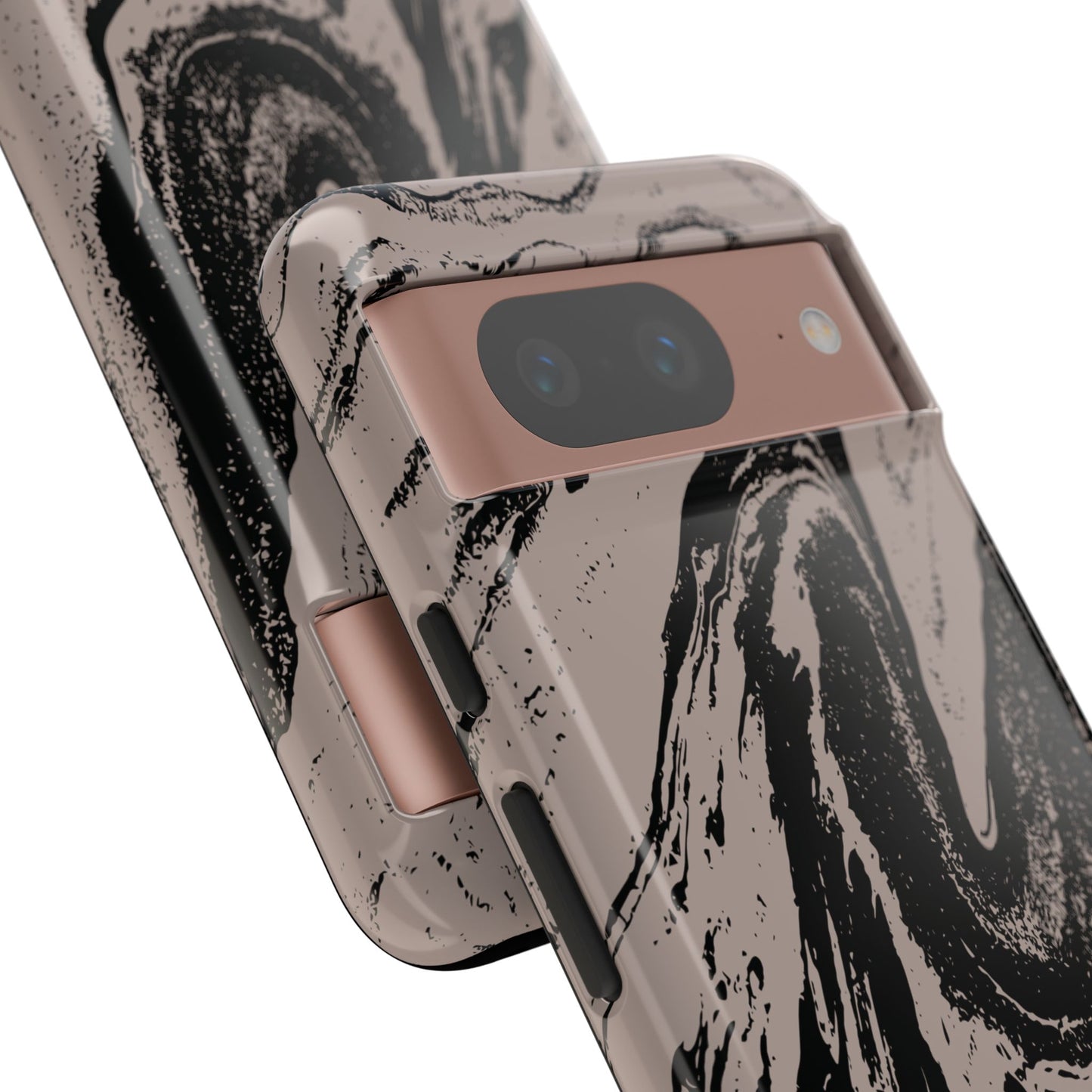 Taupe and Black Marble Google Pixel Phone Case | Artistic, Durable Protection For Your Pixel