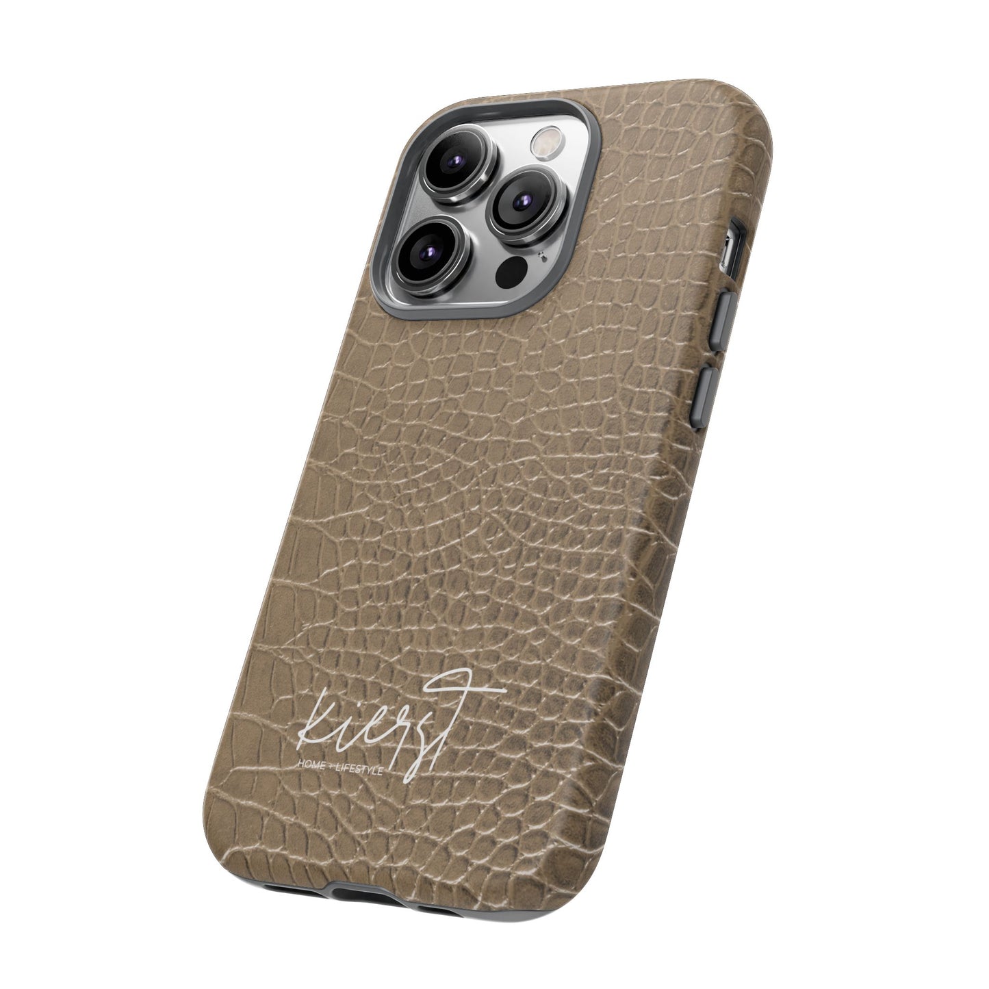 Tan Alligator Print iPhone Case | Elevated texture meets everyday ease
