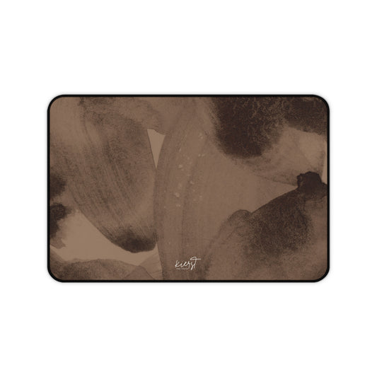Brown Abstract Desk Mat