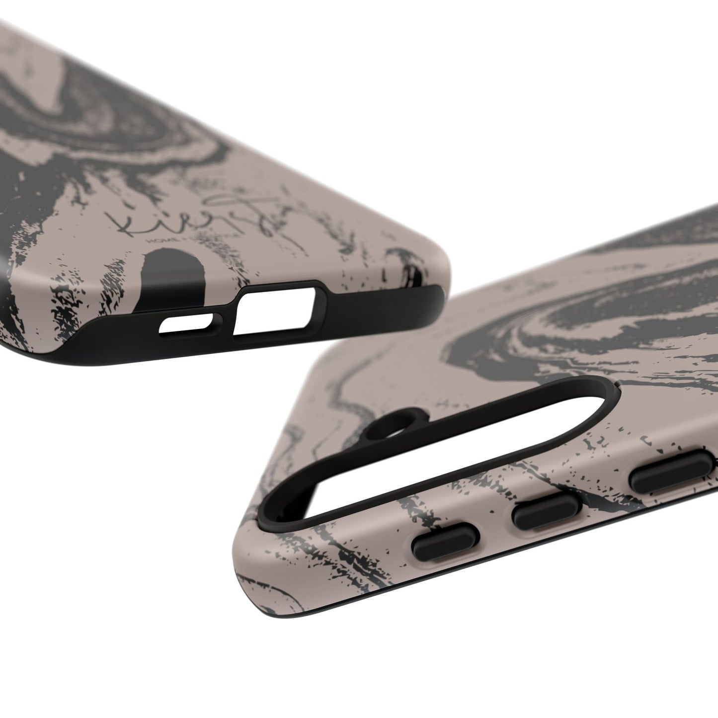 Taupe and Black Marble Samsung Galaxy Phone Case | Sleek, Durable Protection - Edgy, Modern Design