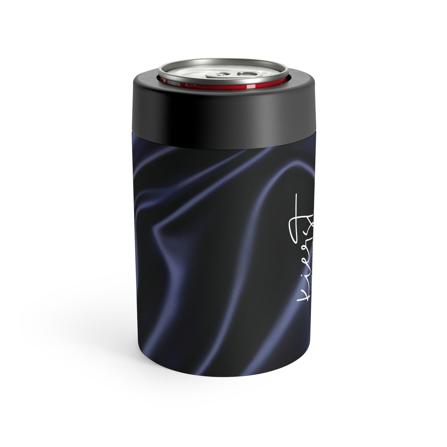 Navy Silk Can Holder