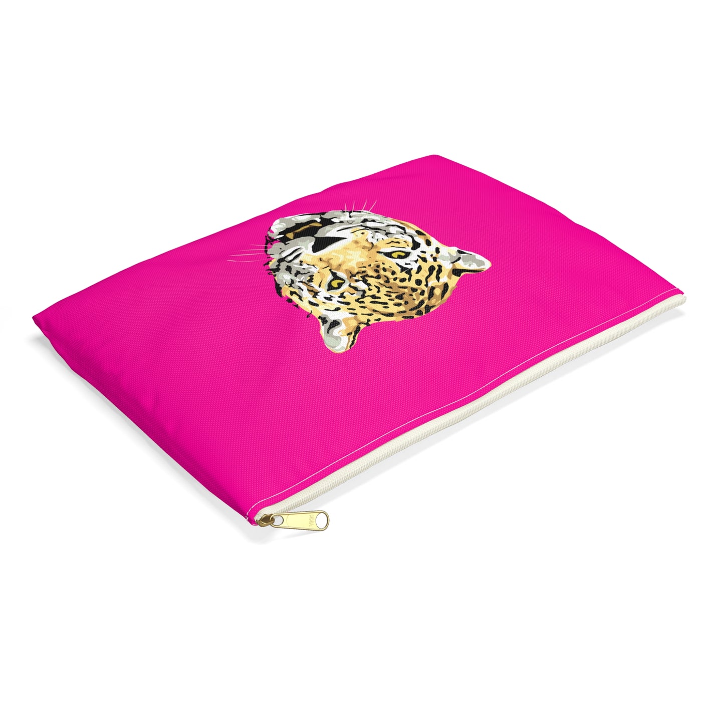 Leopard Head on Signature Hot Pink Accessory Pouch | Limited Edition & A Boost Of Confidence