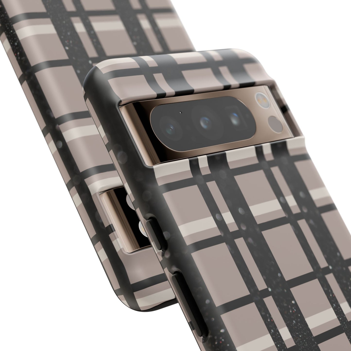 Elevated Neutrals Plaid Google Pixel Case | Taupe, Cream, & Black—Refined, Not Routine