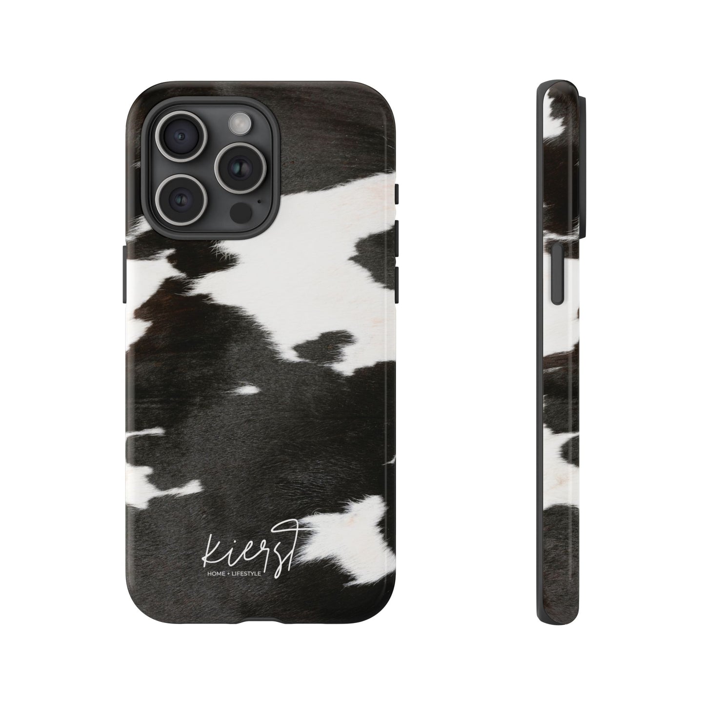 Black and White Cow Hide Print iPhone Case