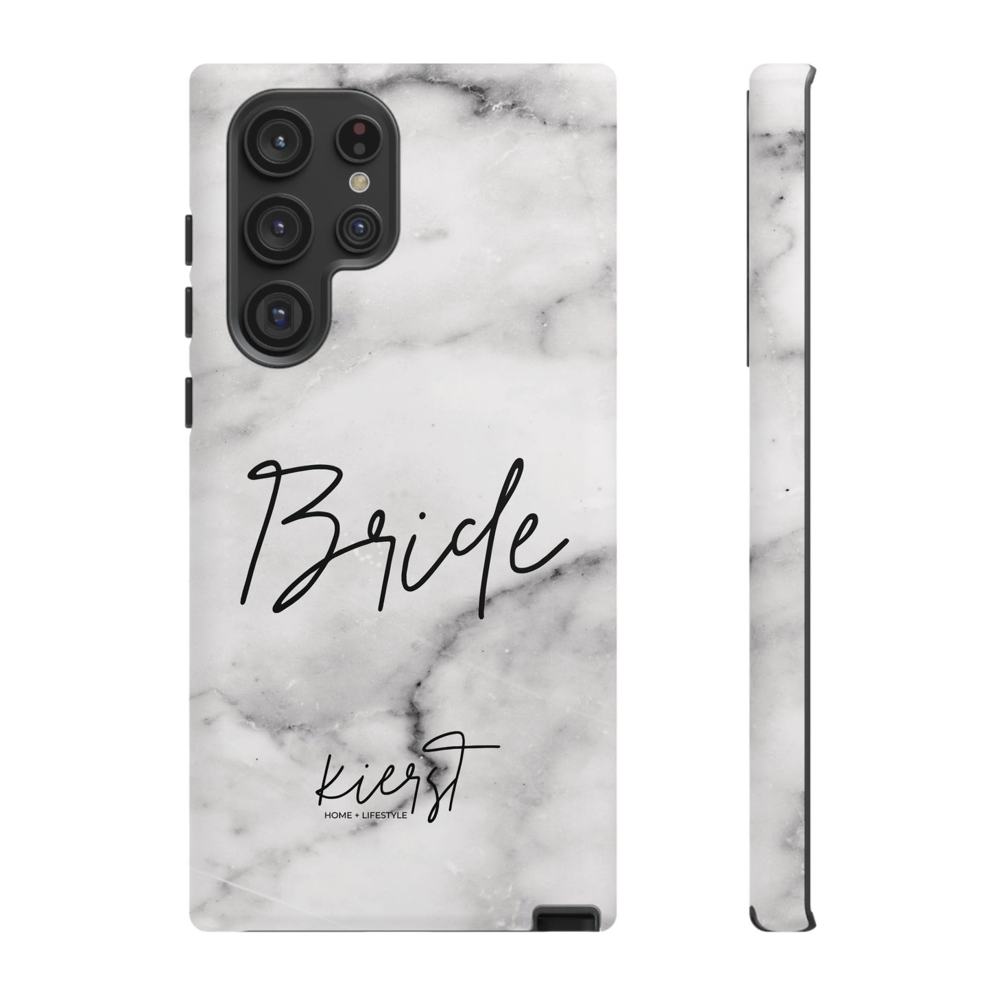Bride Lived-In White and Grey Marble Samsung Galaxy Phone Case