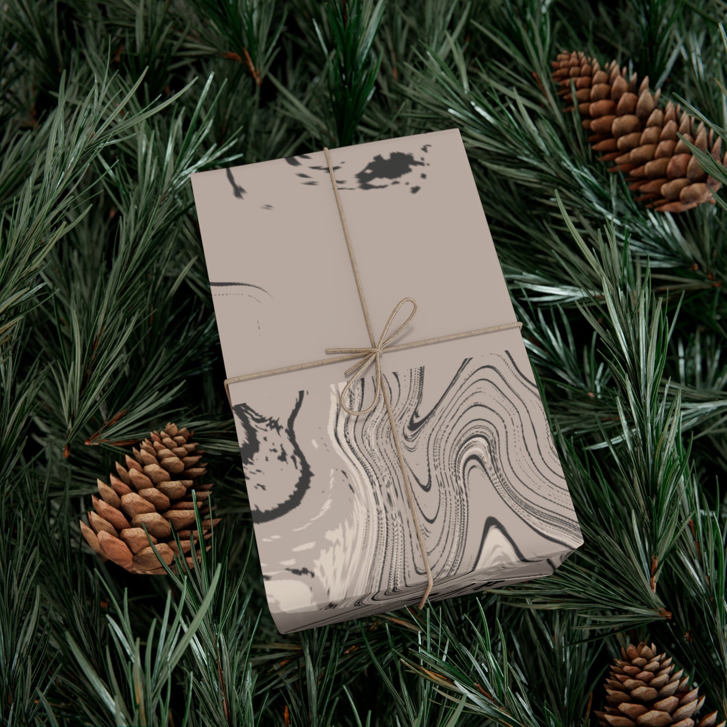 Cream, Grey, and Taupe Marble Gift Wrapping Paper