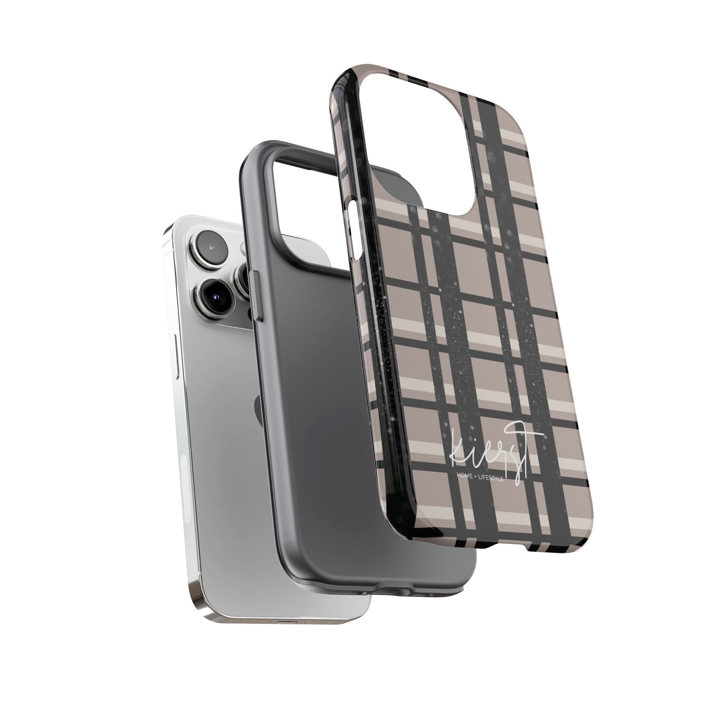 Elevated Neutrals Plaid iPhone Case | Classic Pattern, Modern Contrast
