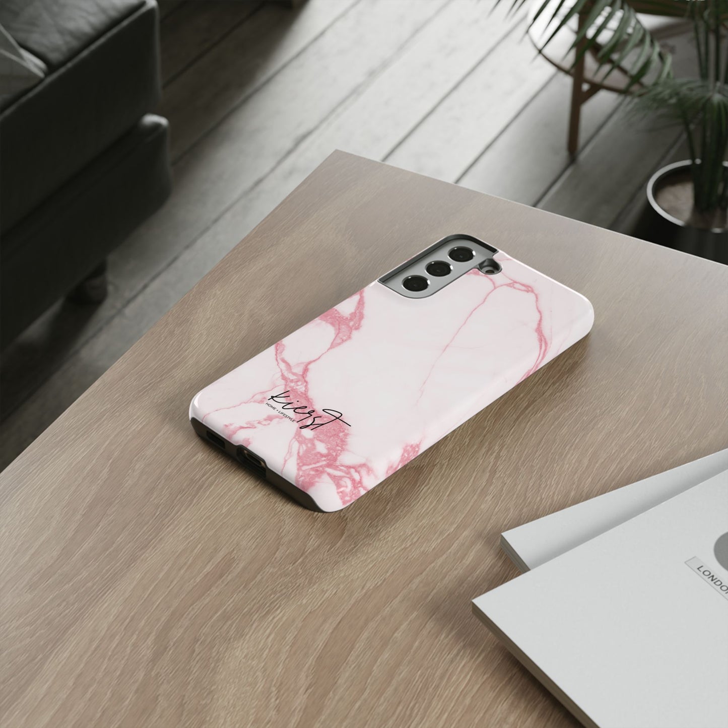 Pink & White Marble Samsung Galaxy Phone Case | Feminine, Polished, and Quietly Bold