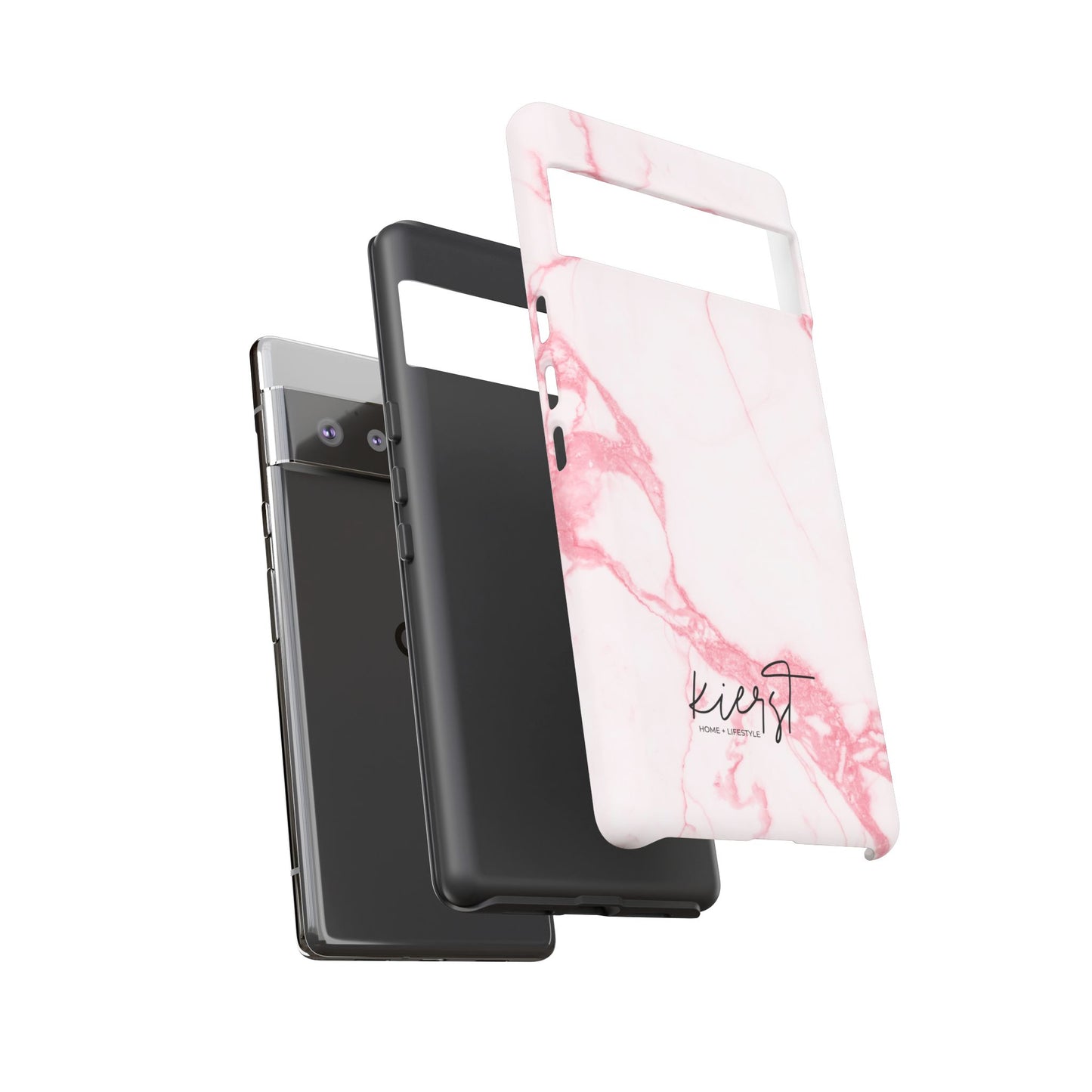 Pink & White Marble Google Pixel Case | Soft Polish, Everyday Protection