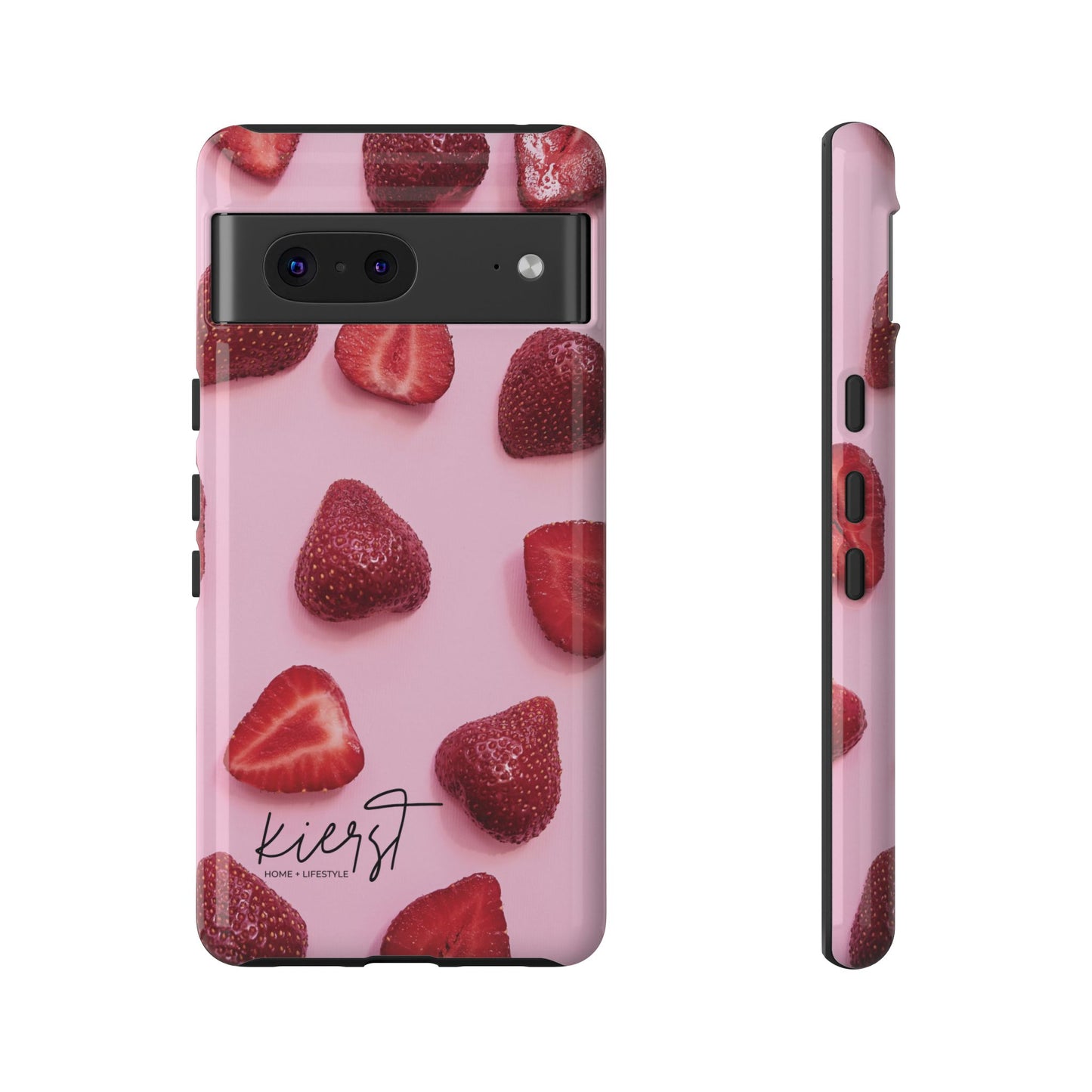 Strawberries Google Pixel Case | Blush-Toned Charm Meets Playful Precision