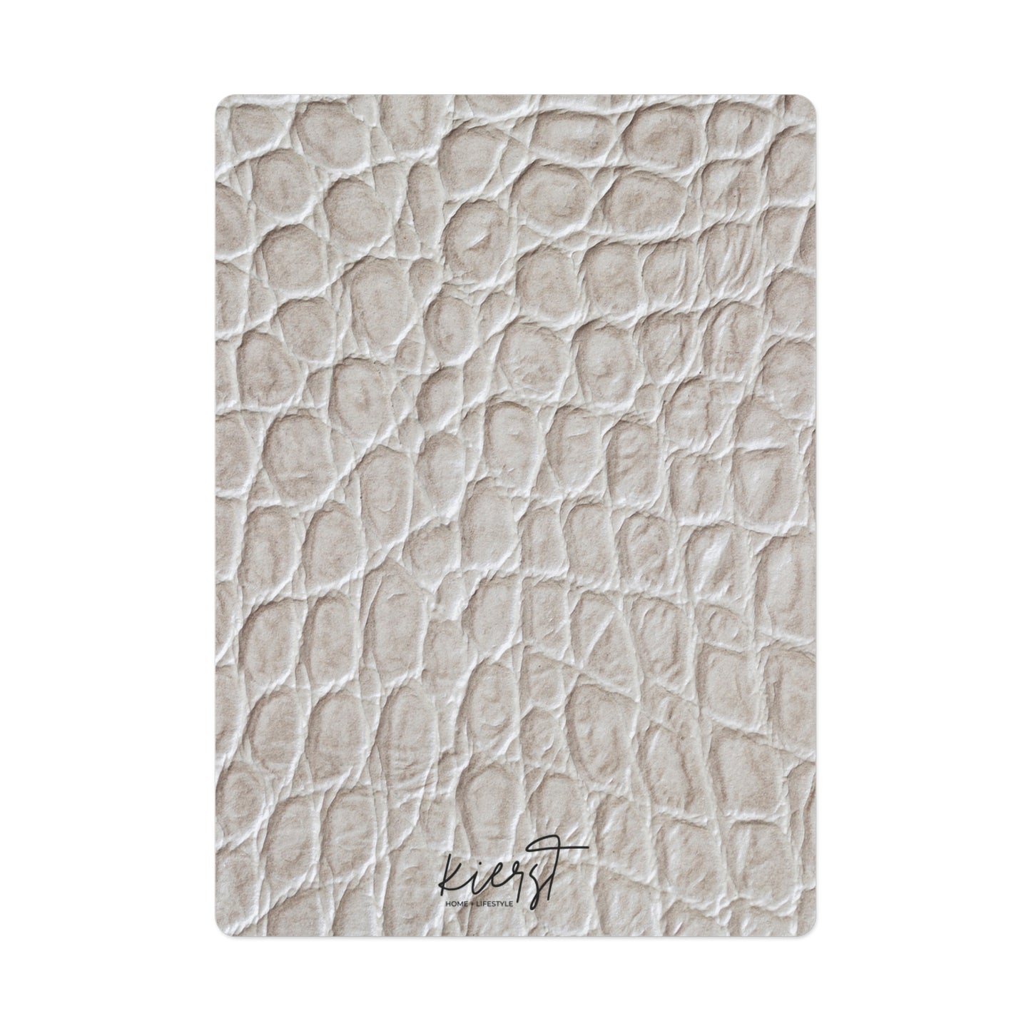 Cream Reptile Poker Playing Cards – Textured Print Luxe Deck by kierst