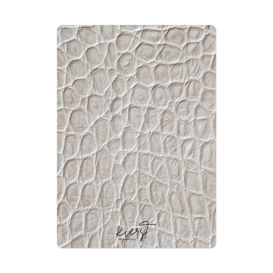 Cream Reptile Poker Playing Cards – Textured Print Luxe Deck by kierst