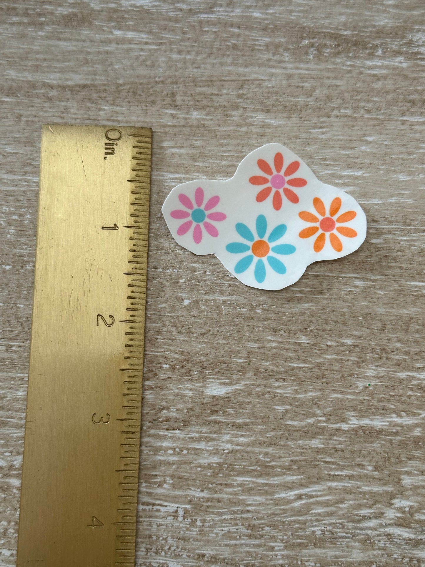 Vibrant colorful flower temporary tattoo