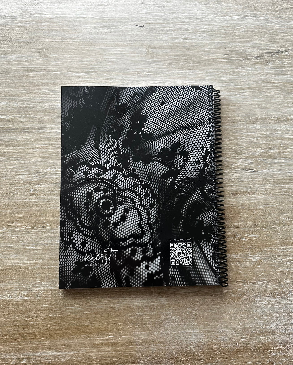 Black + White Lace Notebook