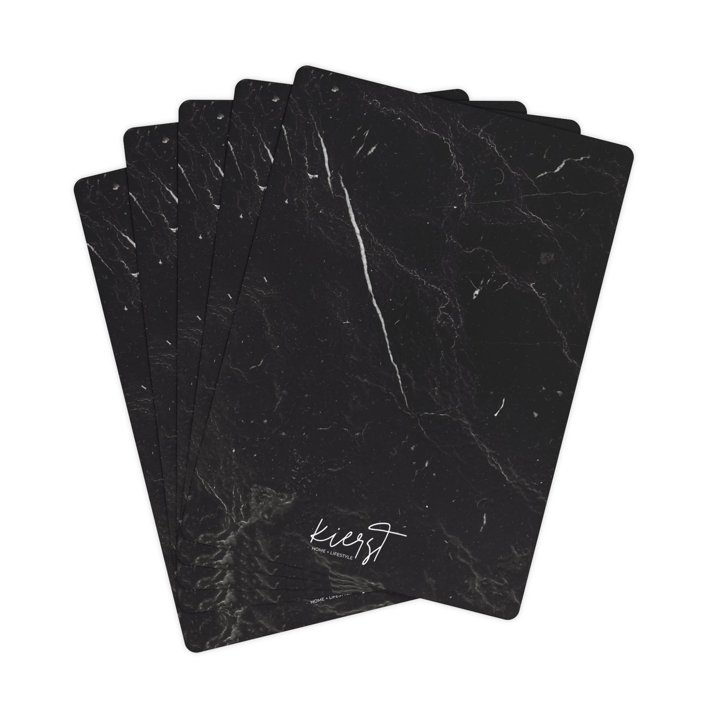 Black Marble Poker Playing Cards – Luxe Monochrome Deck by kierst
