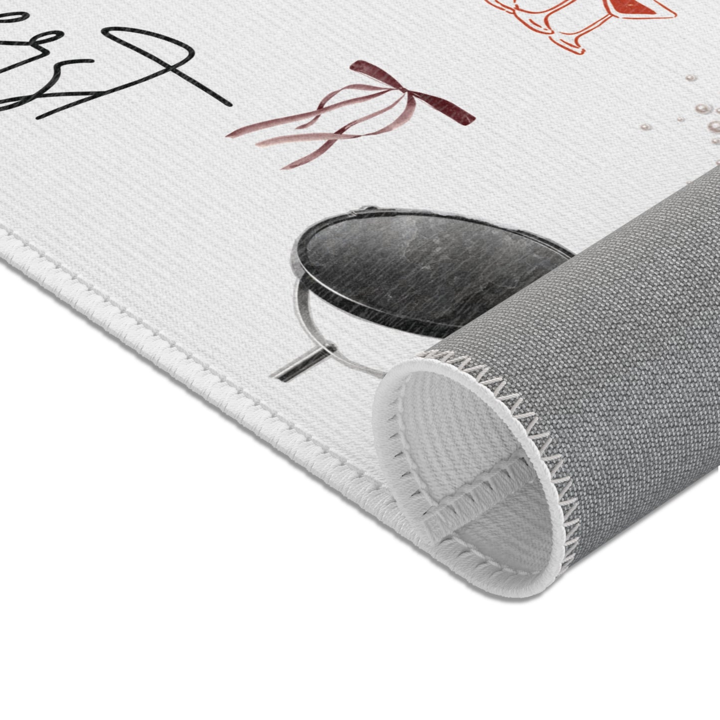 Edge of Romance Area Rug – Landscape Grey Collage Design