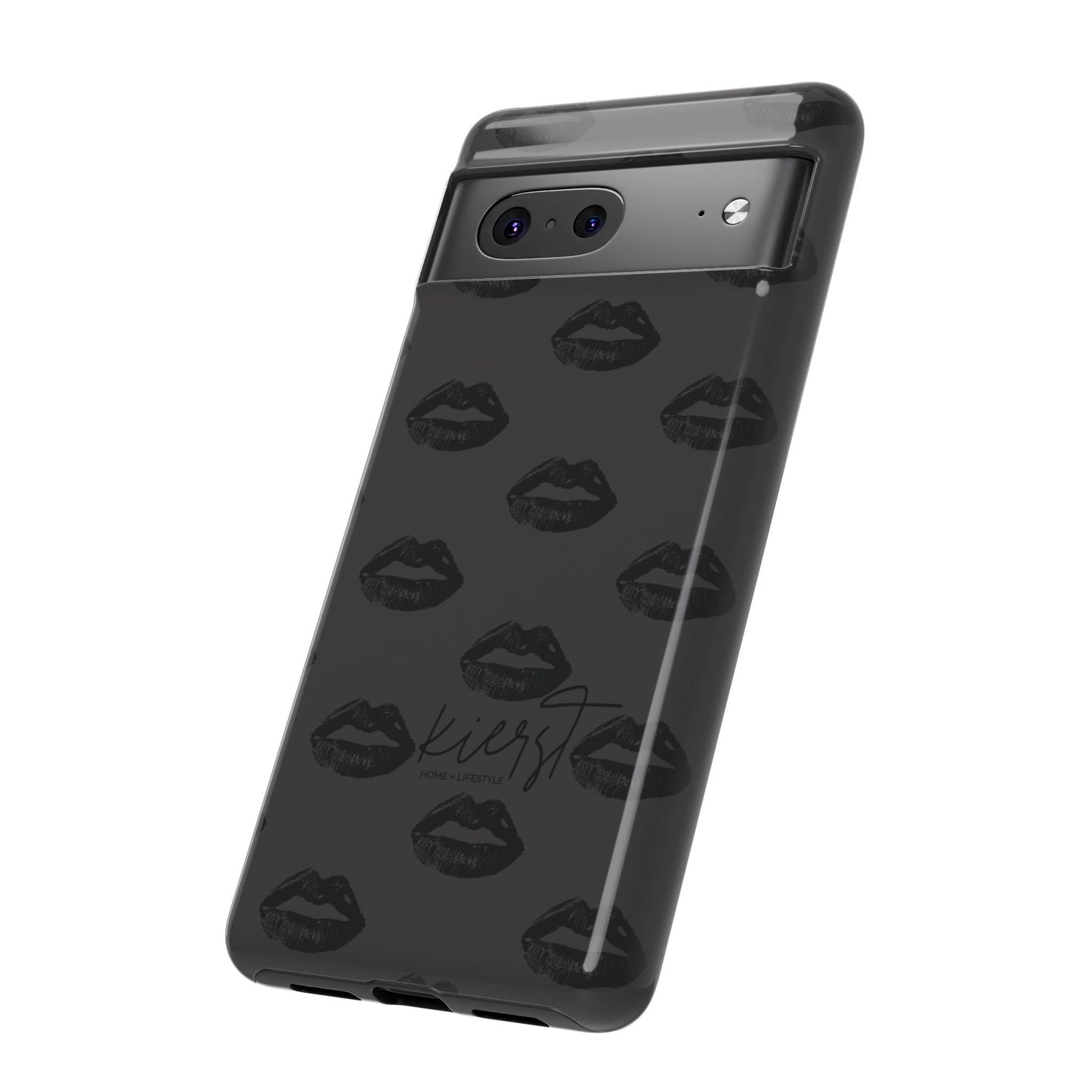 Black Lips Google Pixel Phone Case | Monochrome Meets Mood