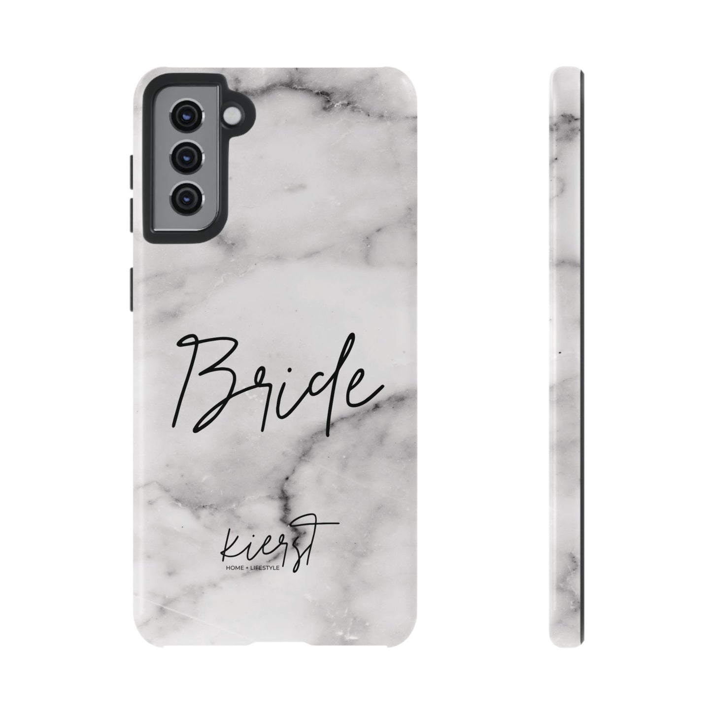 Bride Lived-In White and Grey Marble Samsung Galaxy Phone Case