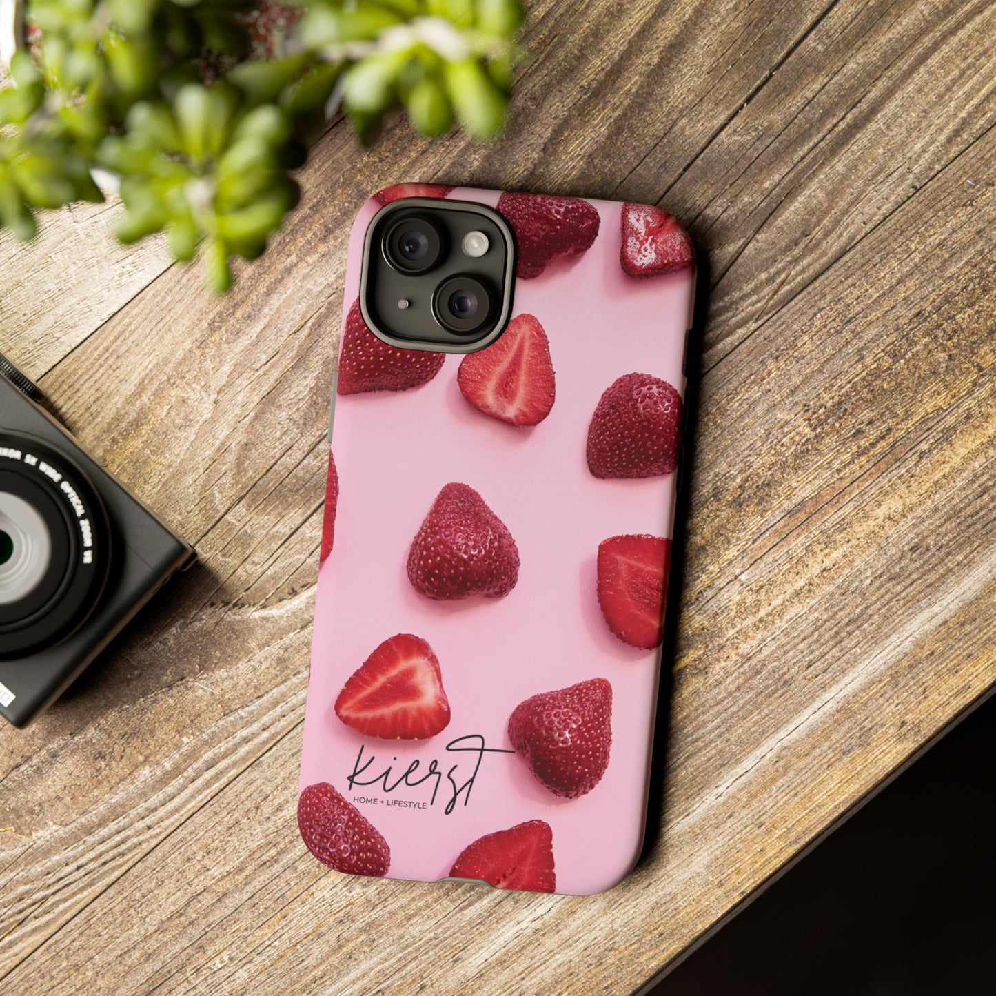 Strawberries iPhone Case | A Sweet Statement Rooted in Soft Luxury