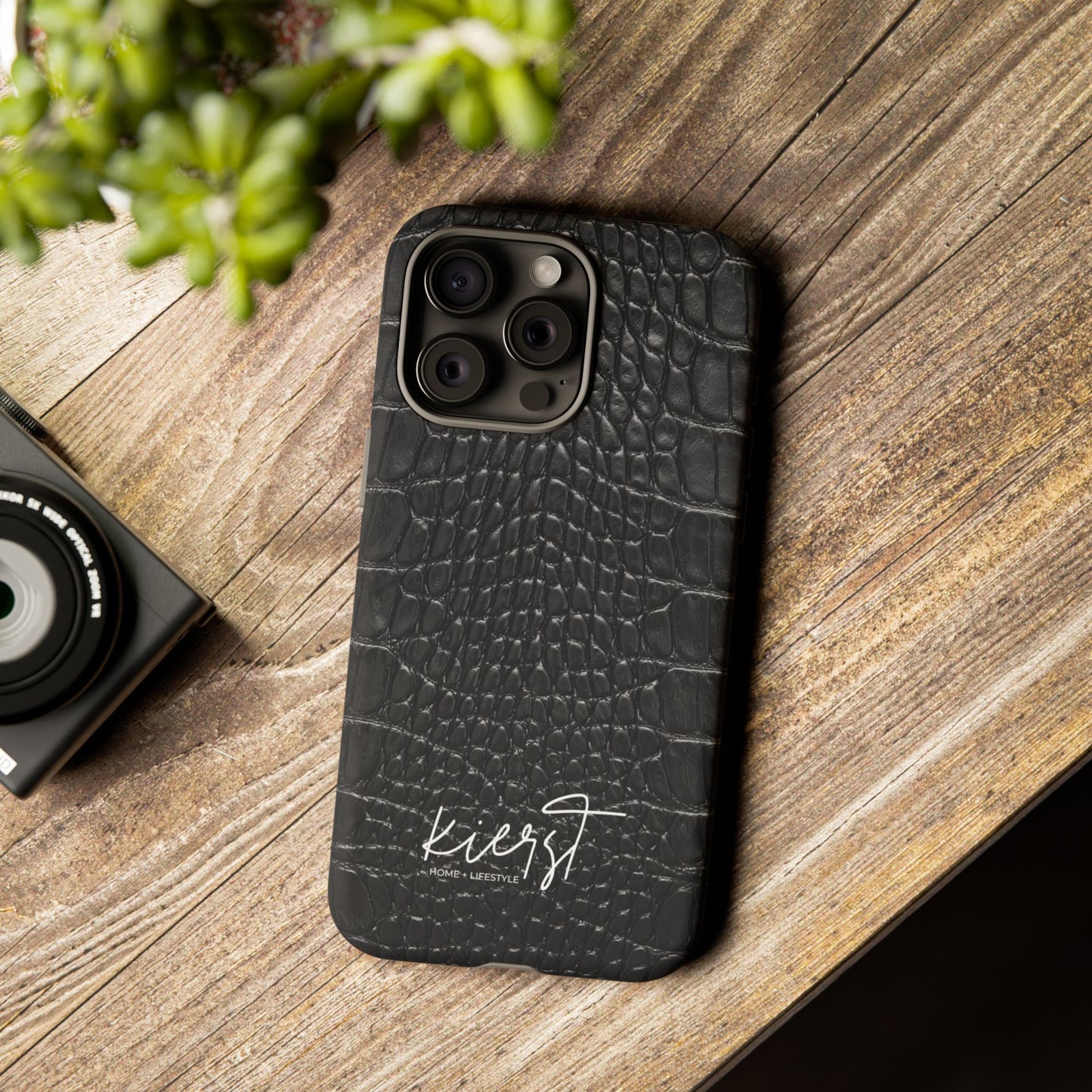 Black Alligator Print iPhone Case | Minimalist Edge Meets Everyday Function