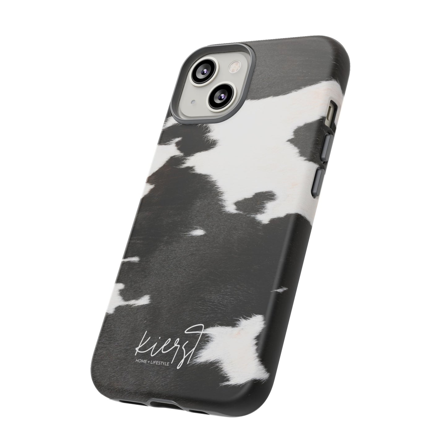 Black and White Cow Hide Print iPhone Case