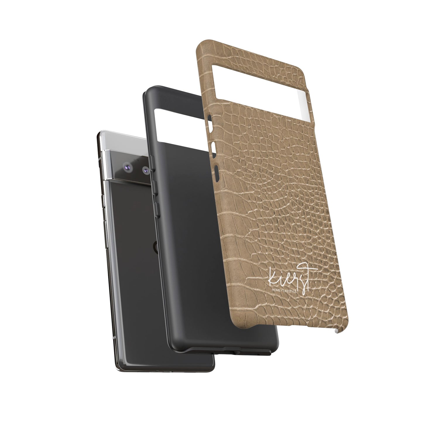 Tan Alligator Print Google Pixel Case | Warm Neutrals, Refined Style