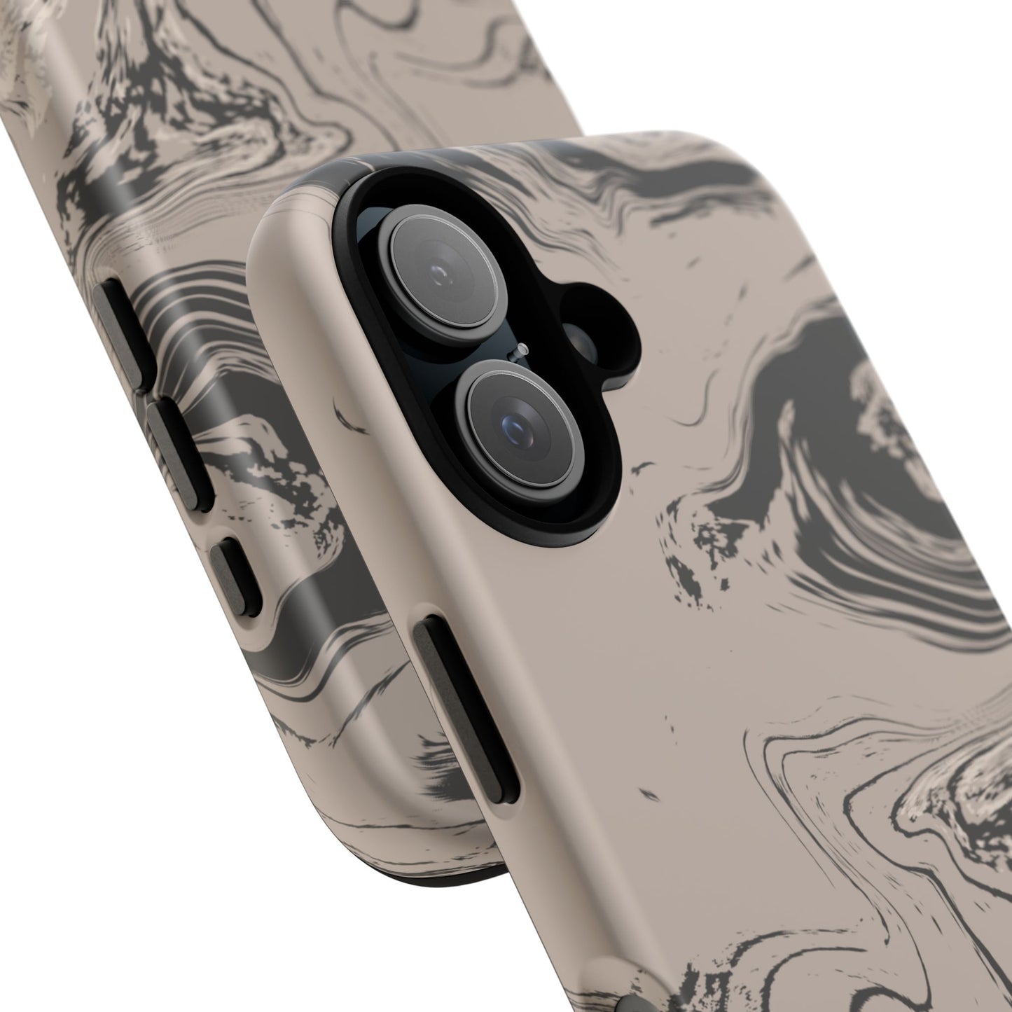 Cream, Grey, and Taupe Marble iPhone Case | A Bold Neutral Grounded in Softness