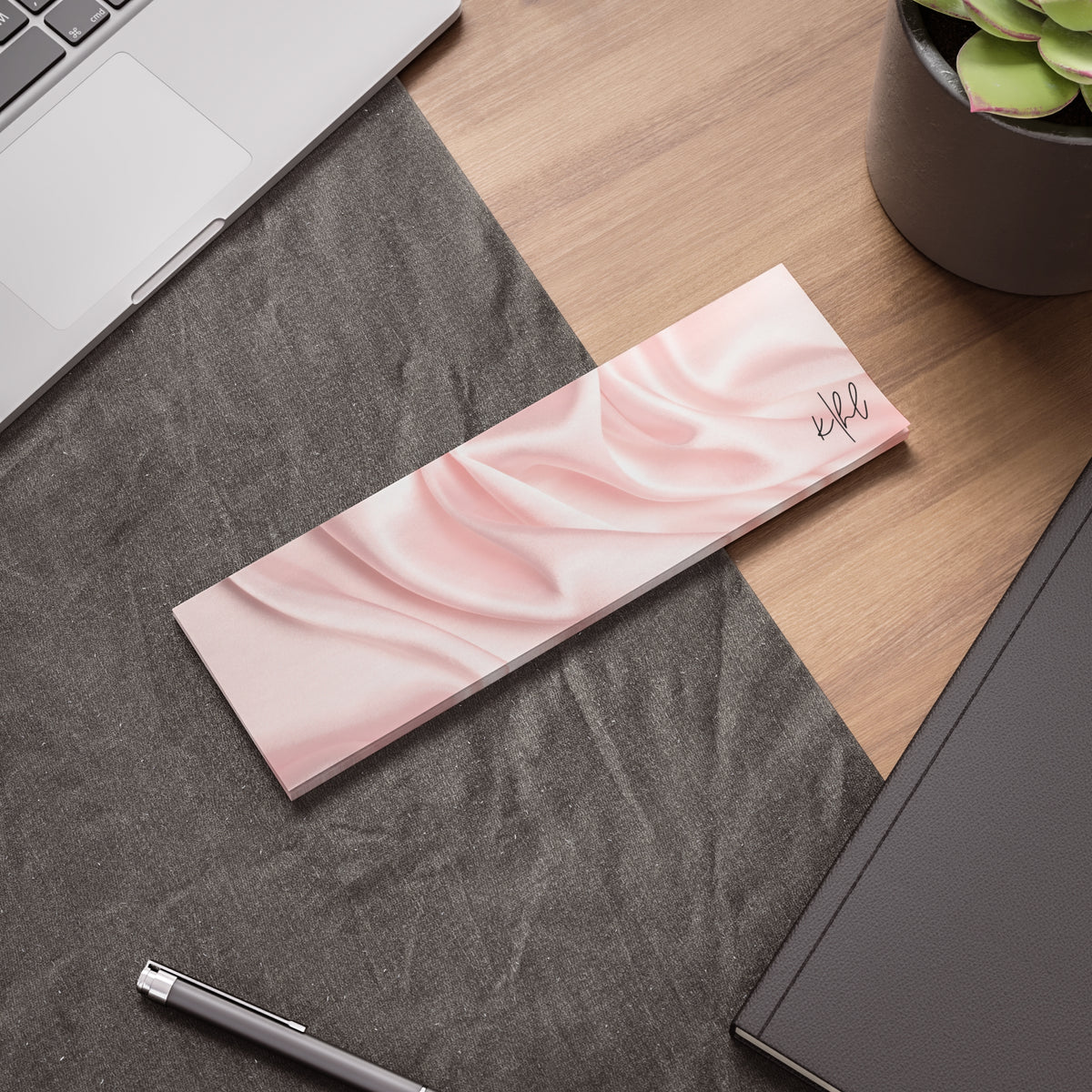 Pink Silk Striped Post-it® Note Pad