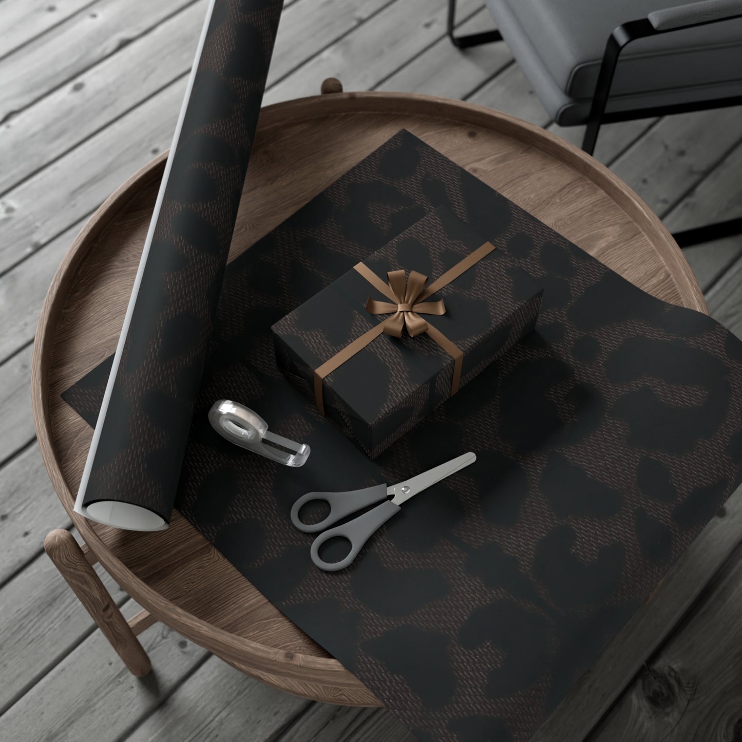 Black Leopard Gift Wrapping Paper
