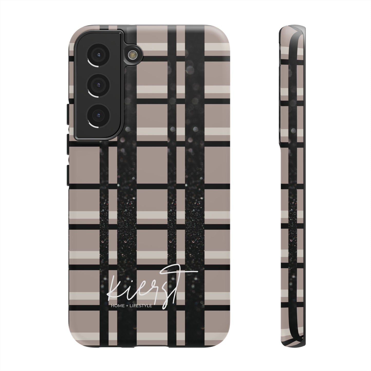 Elevated Neutrals Plaid Samsung Galaxy Case | Structured Style, Soft Edge