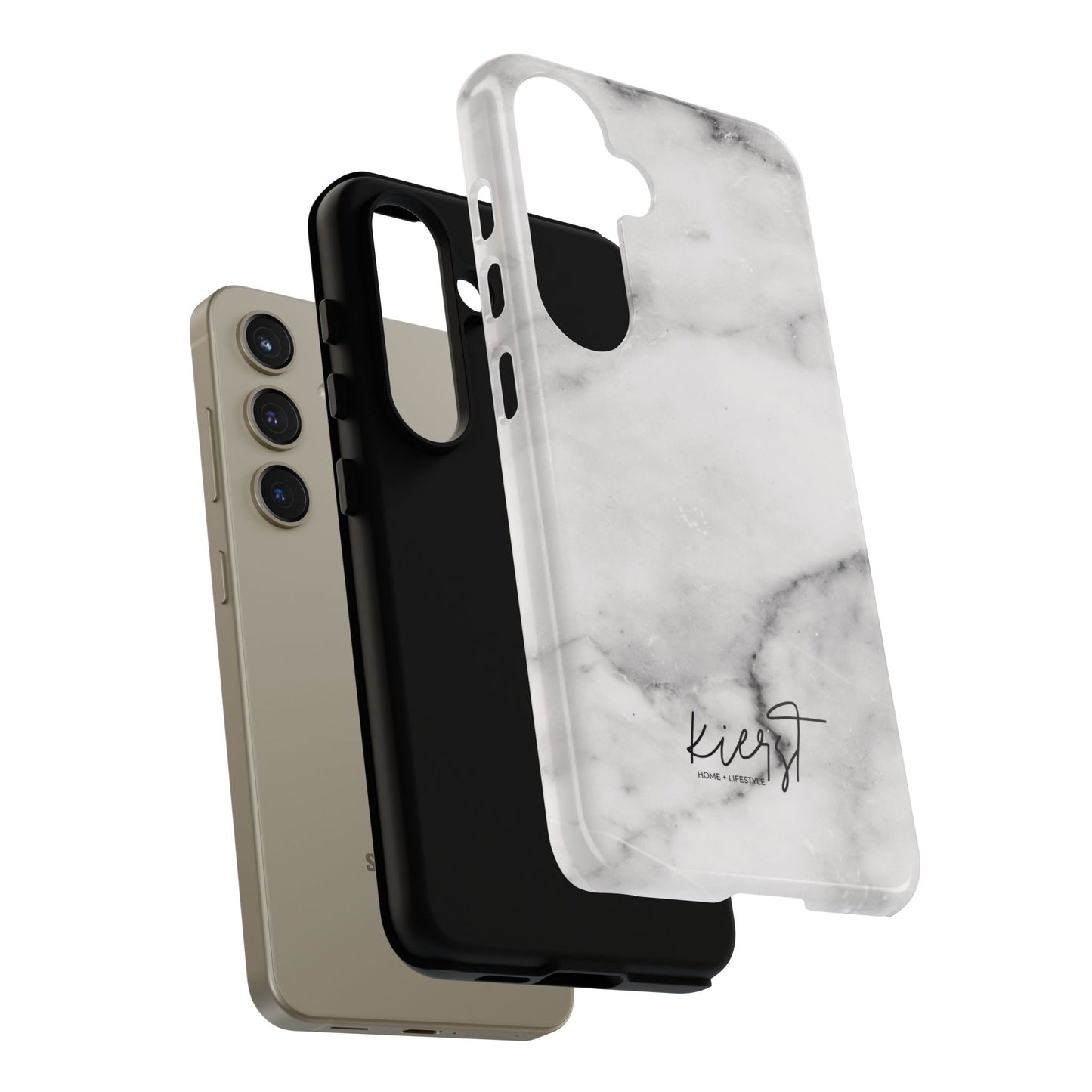 Lived-In White and Grey Marble Samsung Galaxy Case | Soft Strength, Redefined