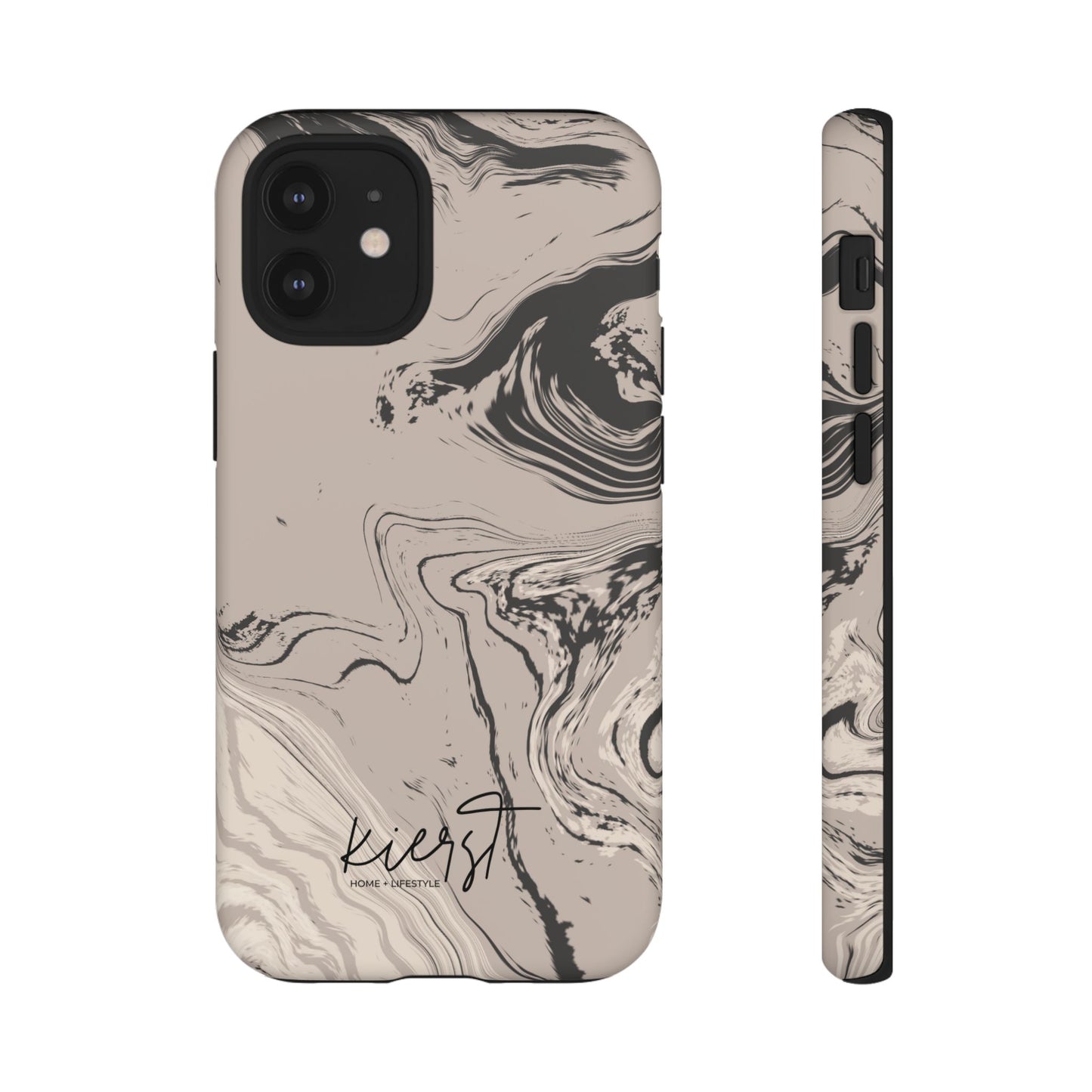 Cream, Grey, and Taupe Marble iPhone Case | A Bold Neutral Grounded in Softness