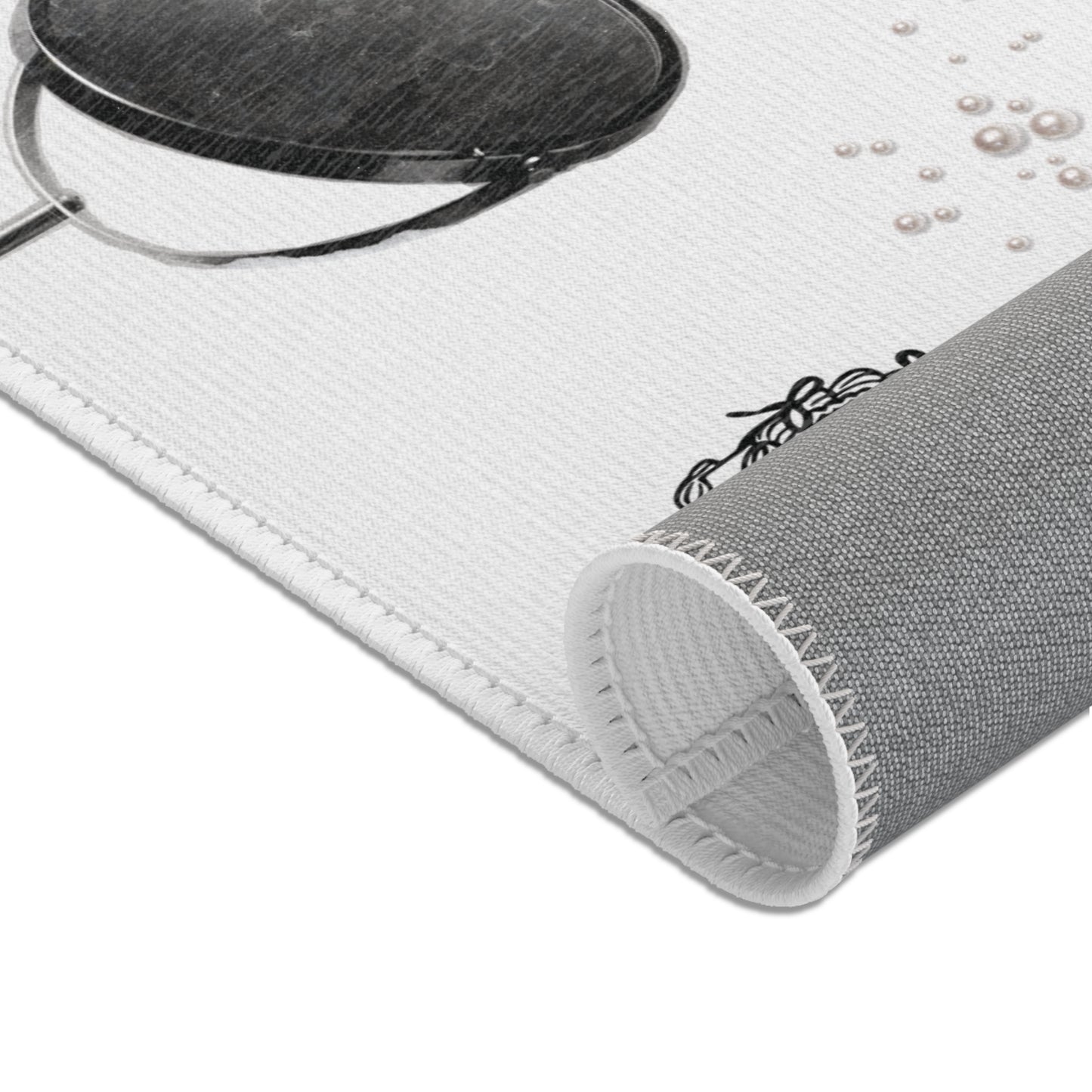 Edge of Romance Area Rug – Landscape Grey Collage Design