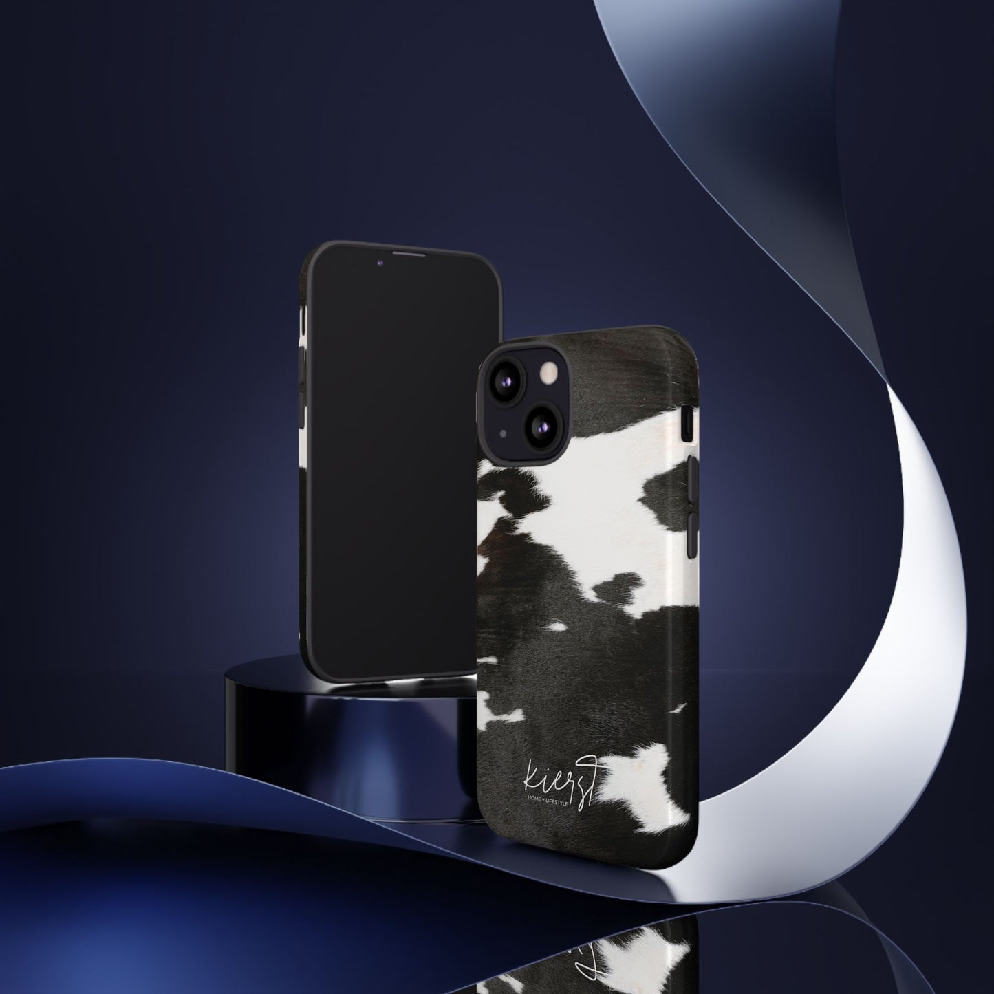Black and White Cow Hide Print iPhone Case
