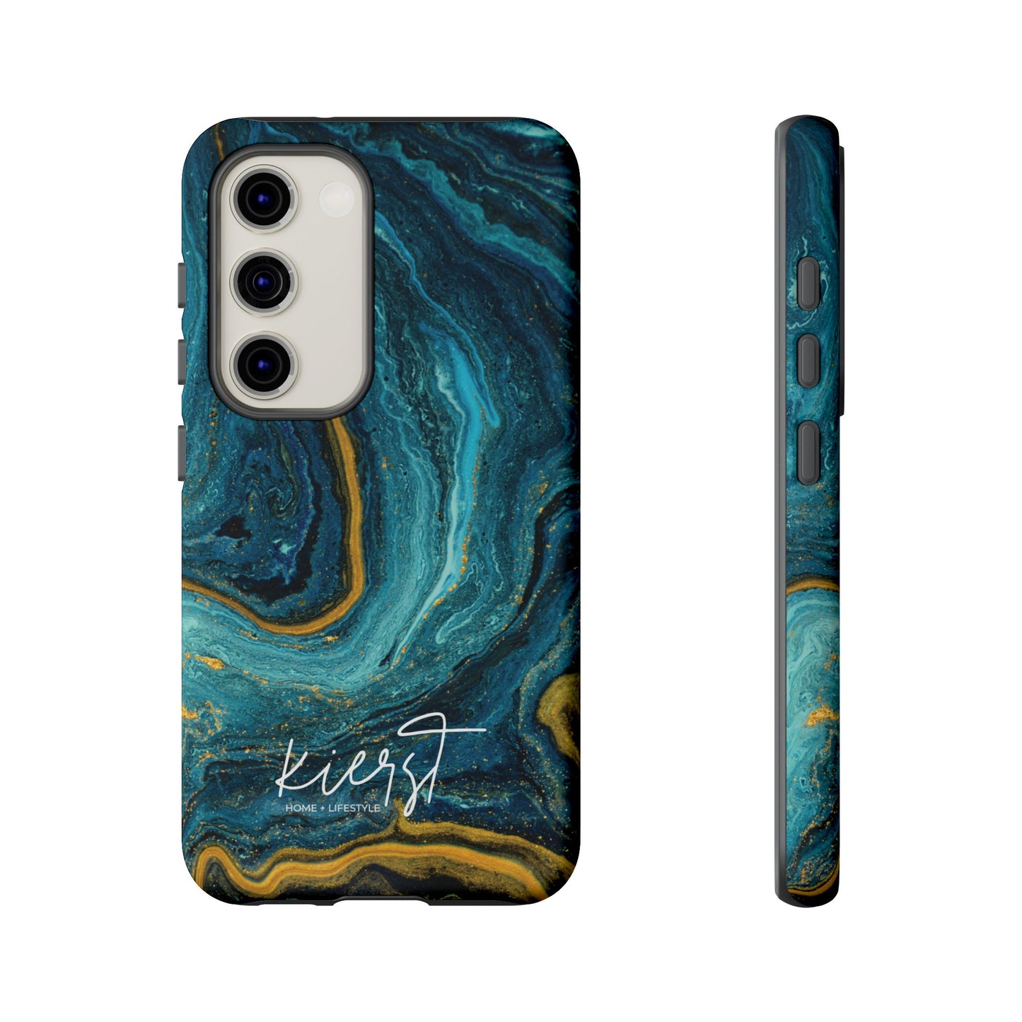 Gold & Teal Marble Samsung Galaxy Case | Swirled Depth Meets Everyday Edge