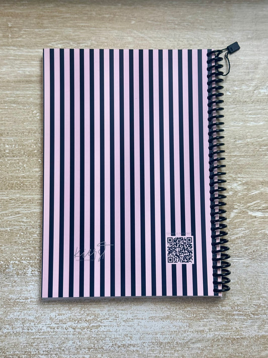 Signature Pink + Signature Storm Striped Notebook