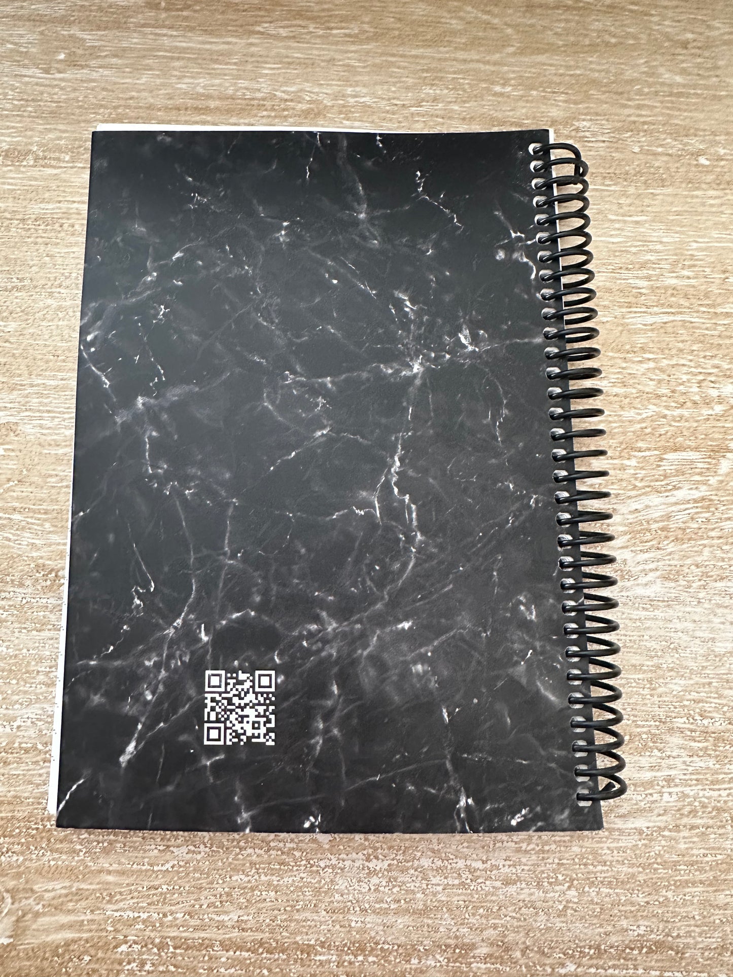 Black + White Marble Notebook