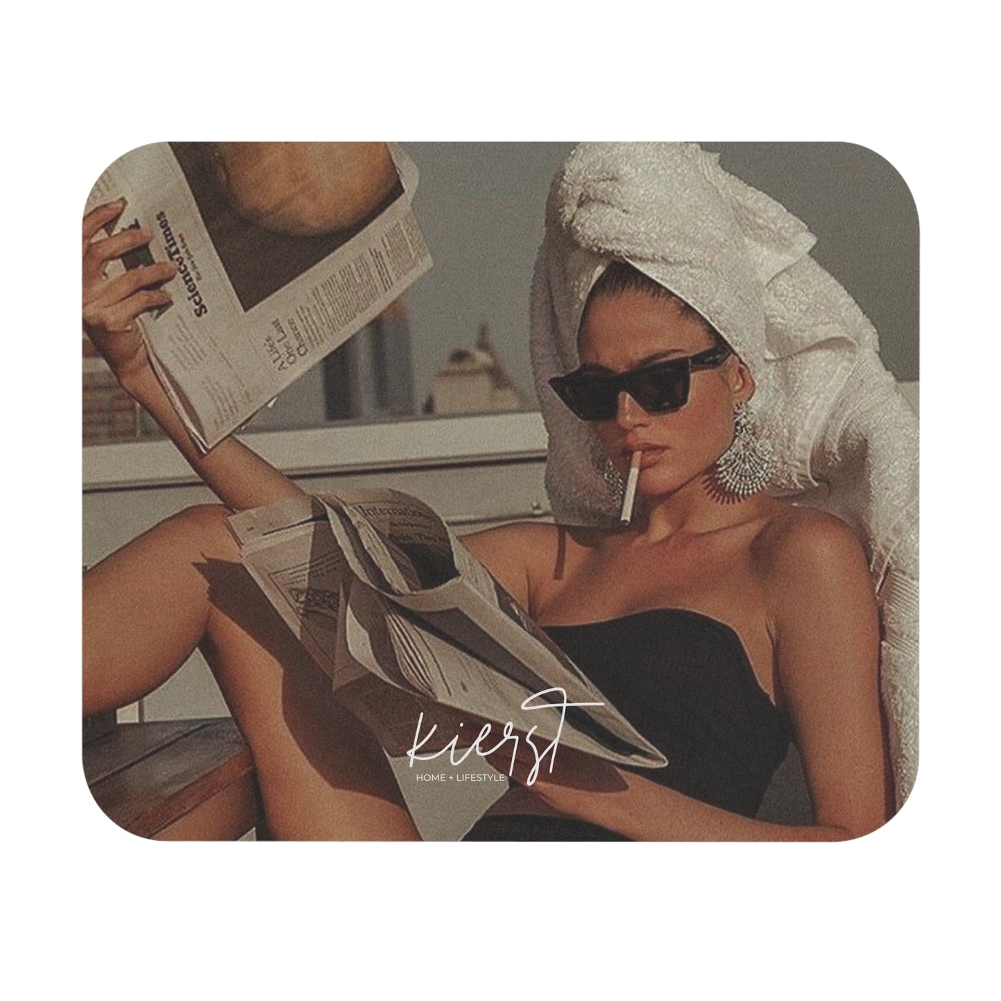 A Classic Affair Mouse Pad – Vintage Glam Editorial Aesthetic