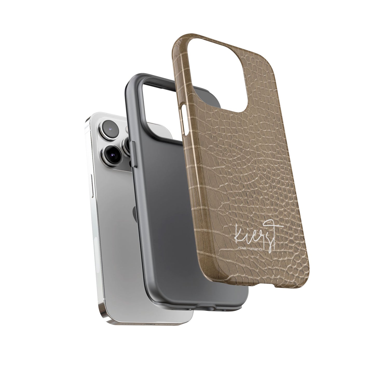 Tan Alligator Print iPhone Case | Elevated texture meets everyday ease