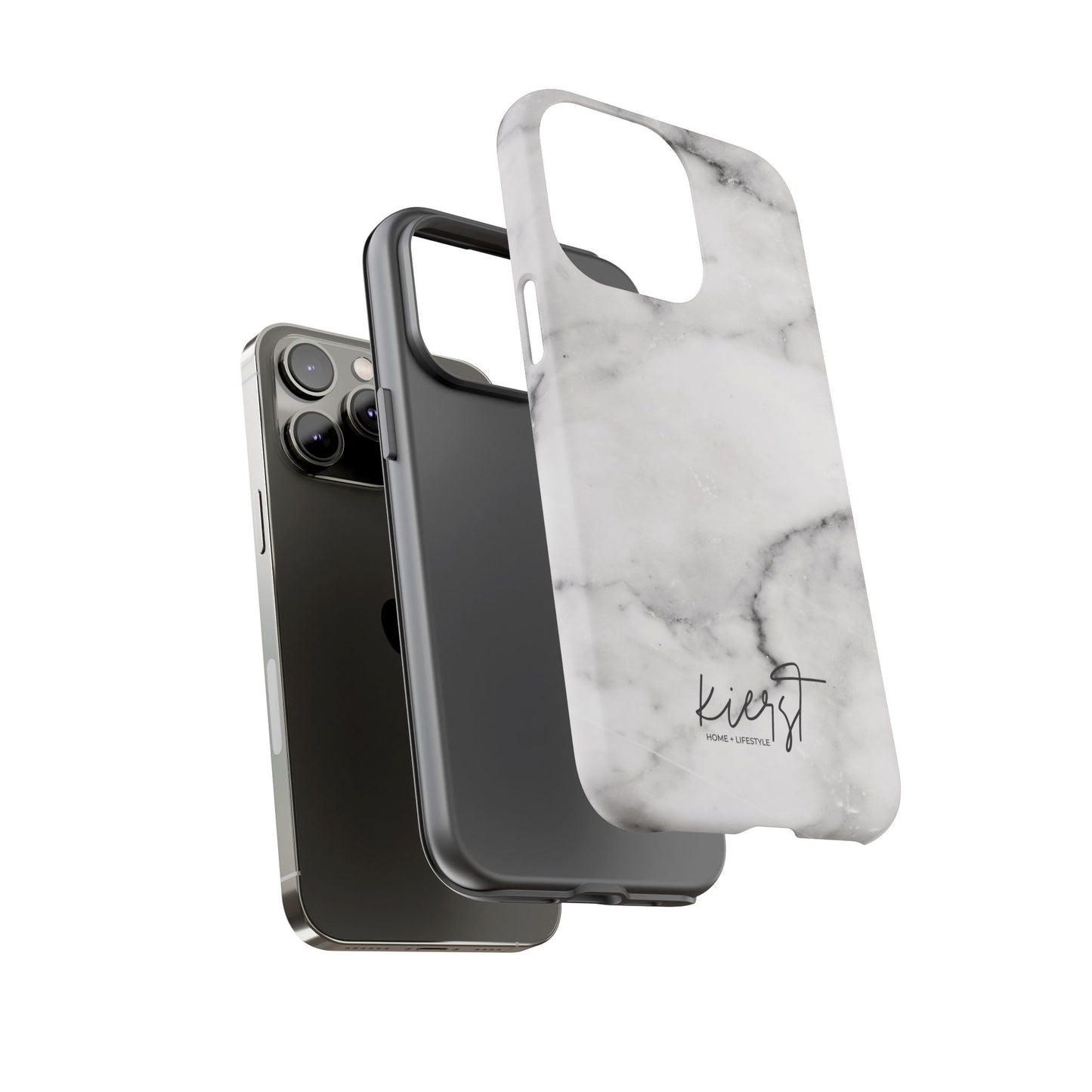 Lived-In White and Grey Marble iPhone Case | Curated Calm, Captured in Marble