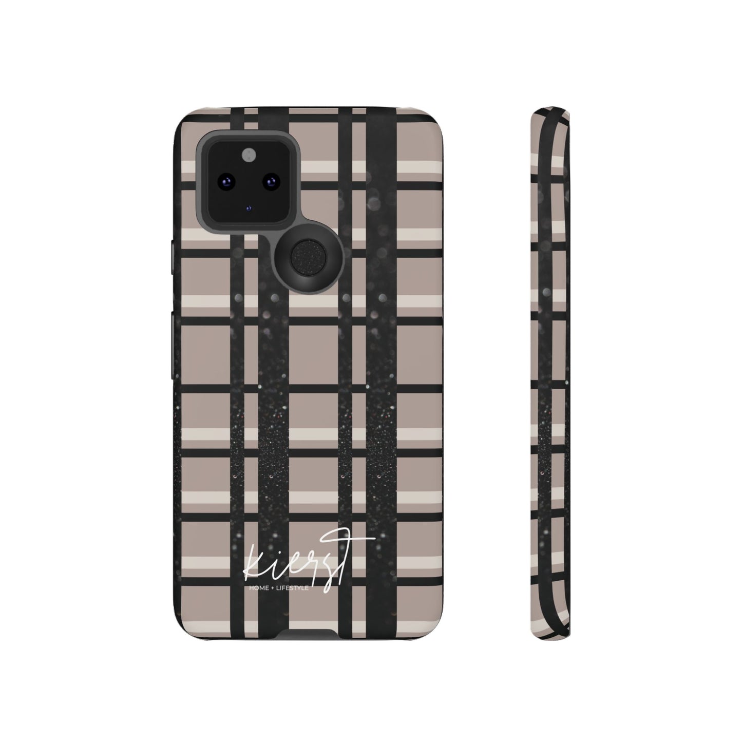 Elevated Neutrals Plaid Google Pixel Case | Taupe, Cream, & Black—Refined, Not Routine
