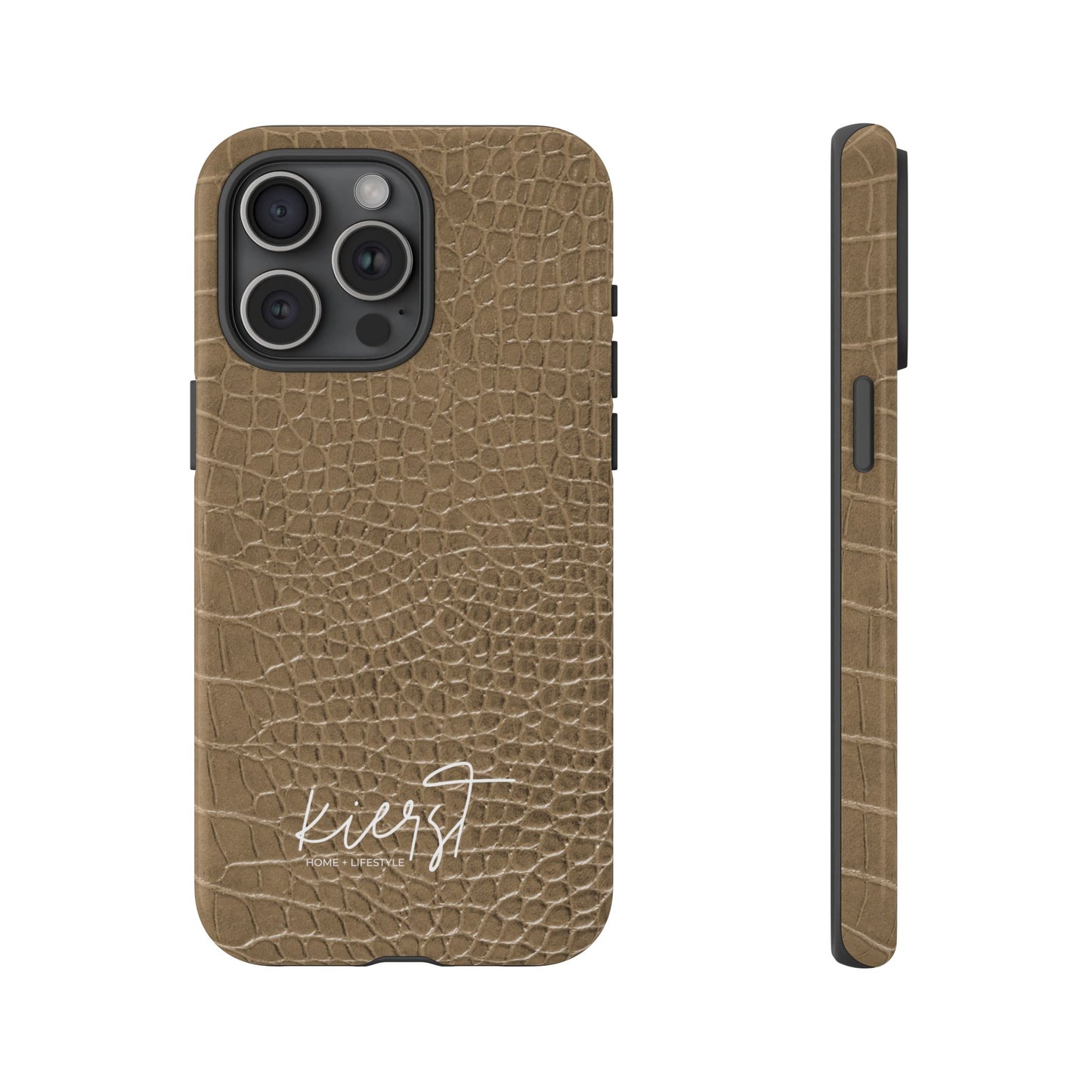 Tan Alligator Print iPhone Case | Elevated texture meets everyday ease
