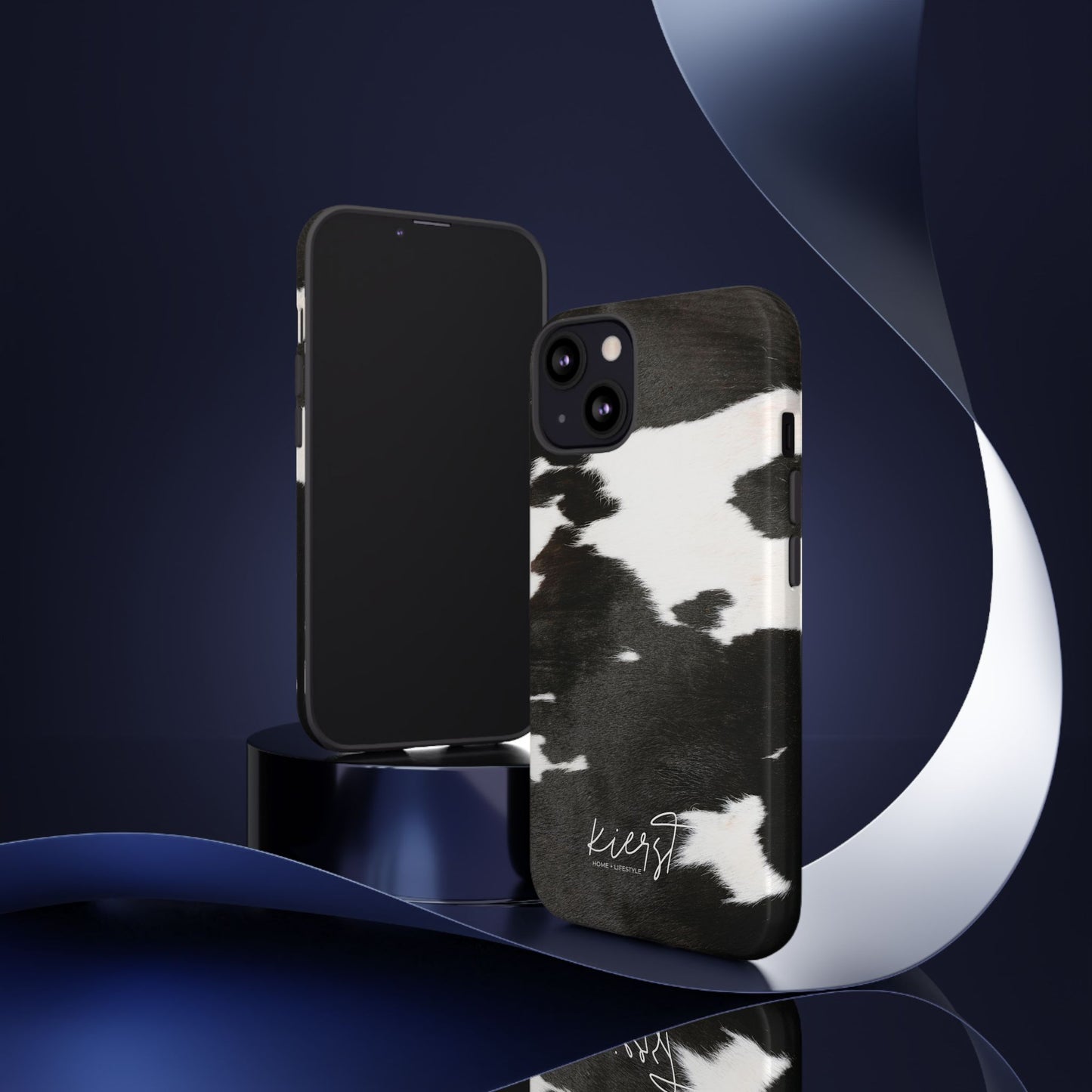 Black and White Cow Hide Print iPhone Case