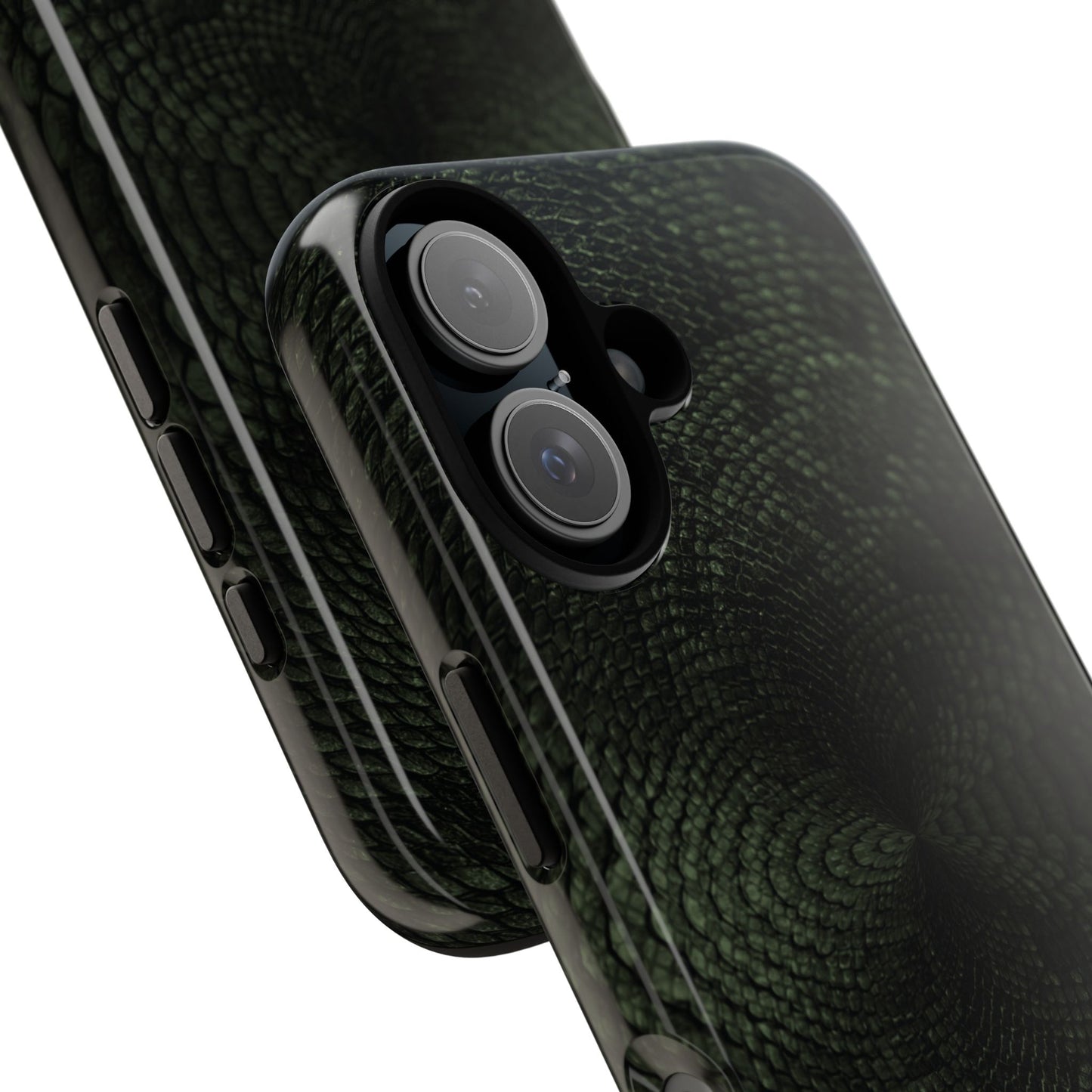 Deep Rich Green Snake Print iPhone Case