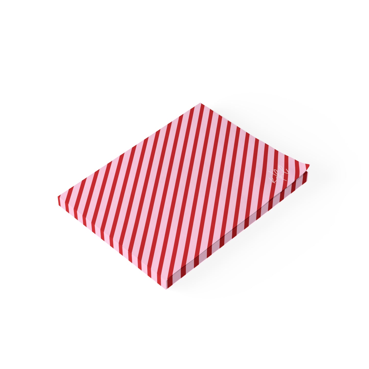 Holiday 25 Pink and Red Diagonal Striped Post-it® Note Pad