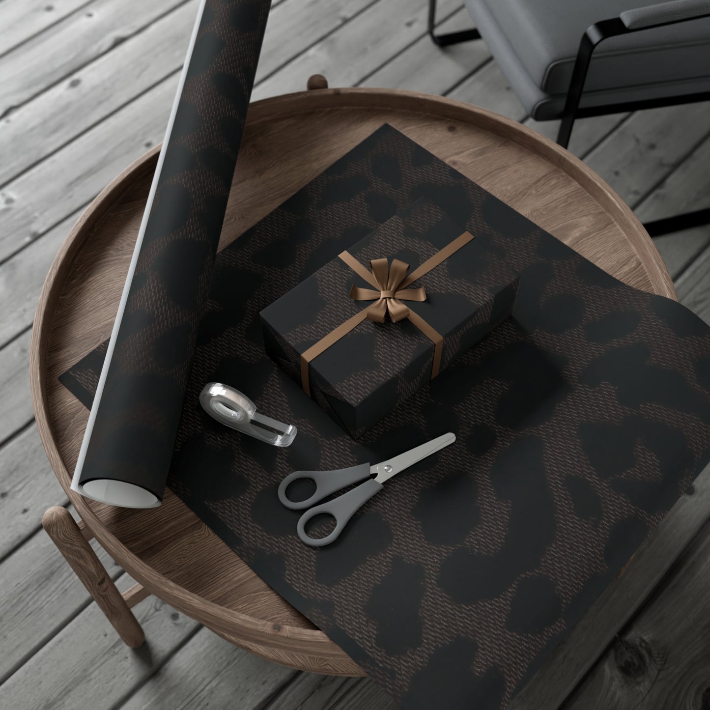 Black Leopard Gift Wrapping Paper