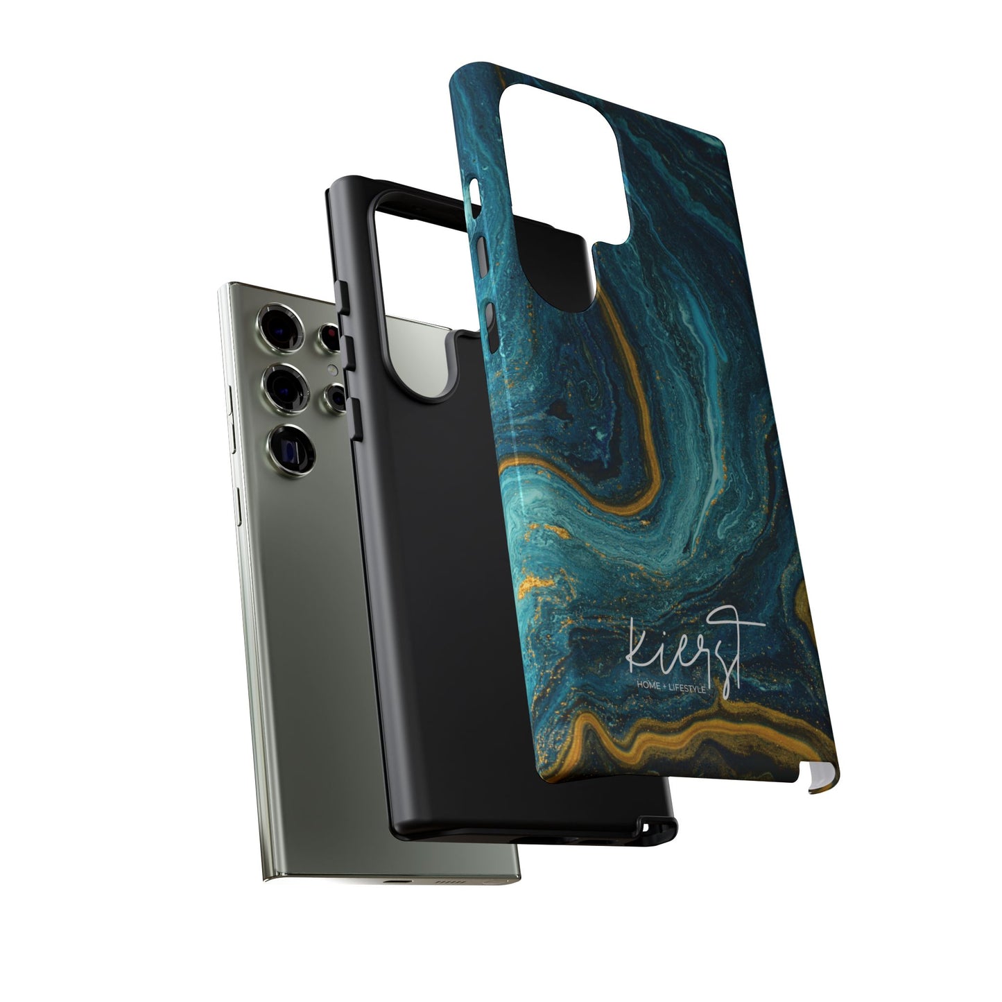 Gold & Teal Marble Samsung Galaxy Case | Swirled Depth Meets Everyday Edge